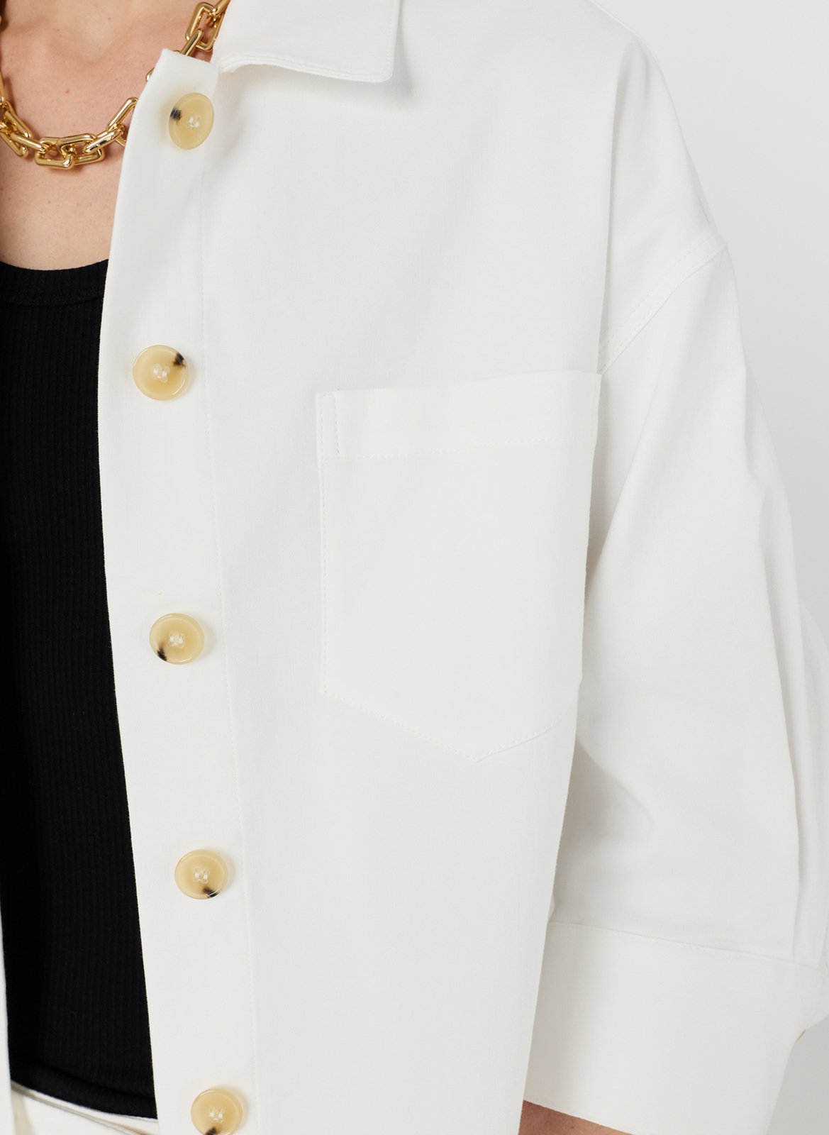 Oversized cotton-blend overshirt with classic collar GERARD DAREL Beige