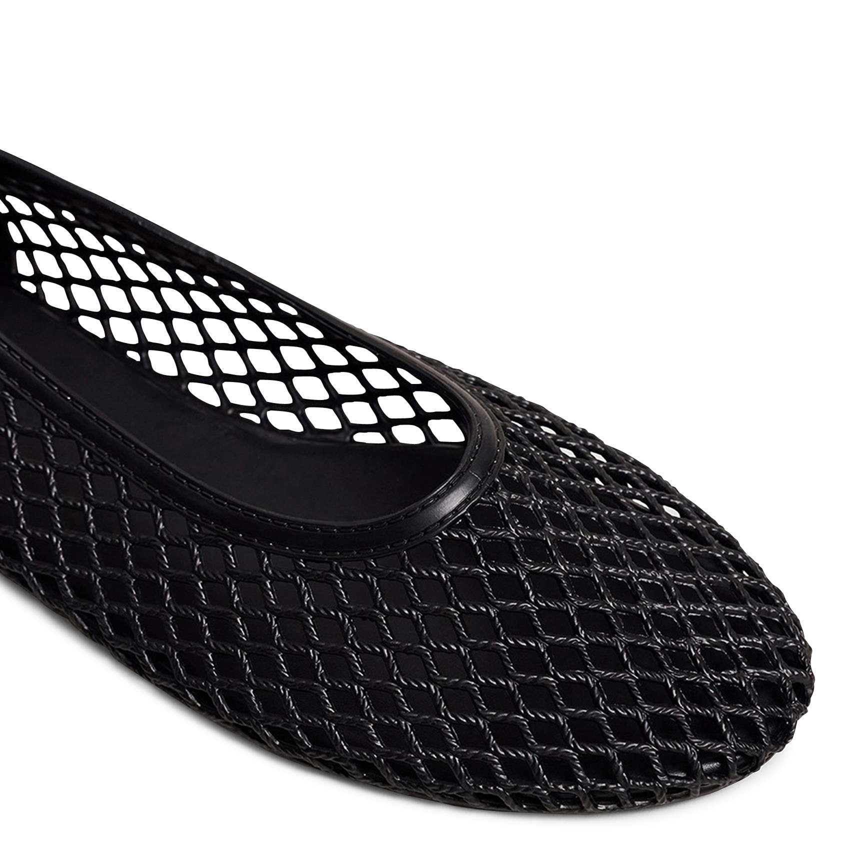 Round-toe mesh ballet flats JONAK Black