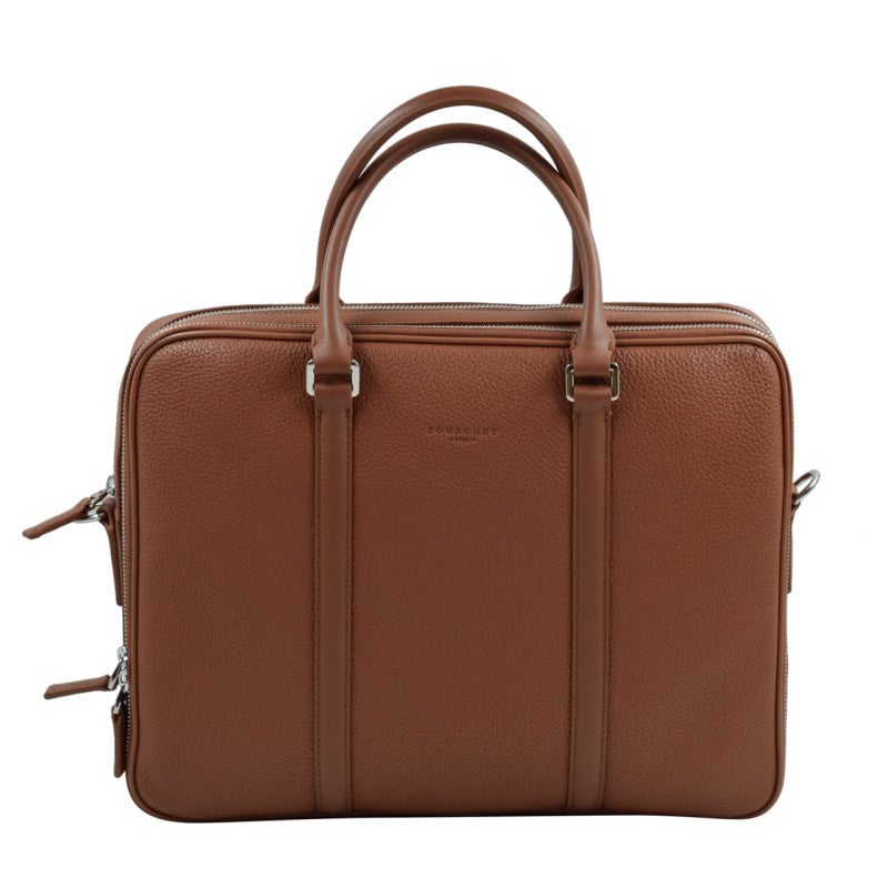 Leather document holder Brown