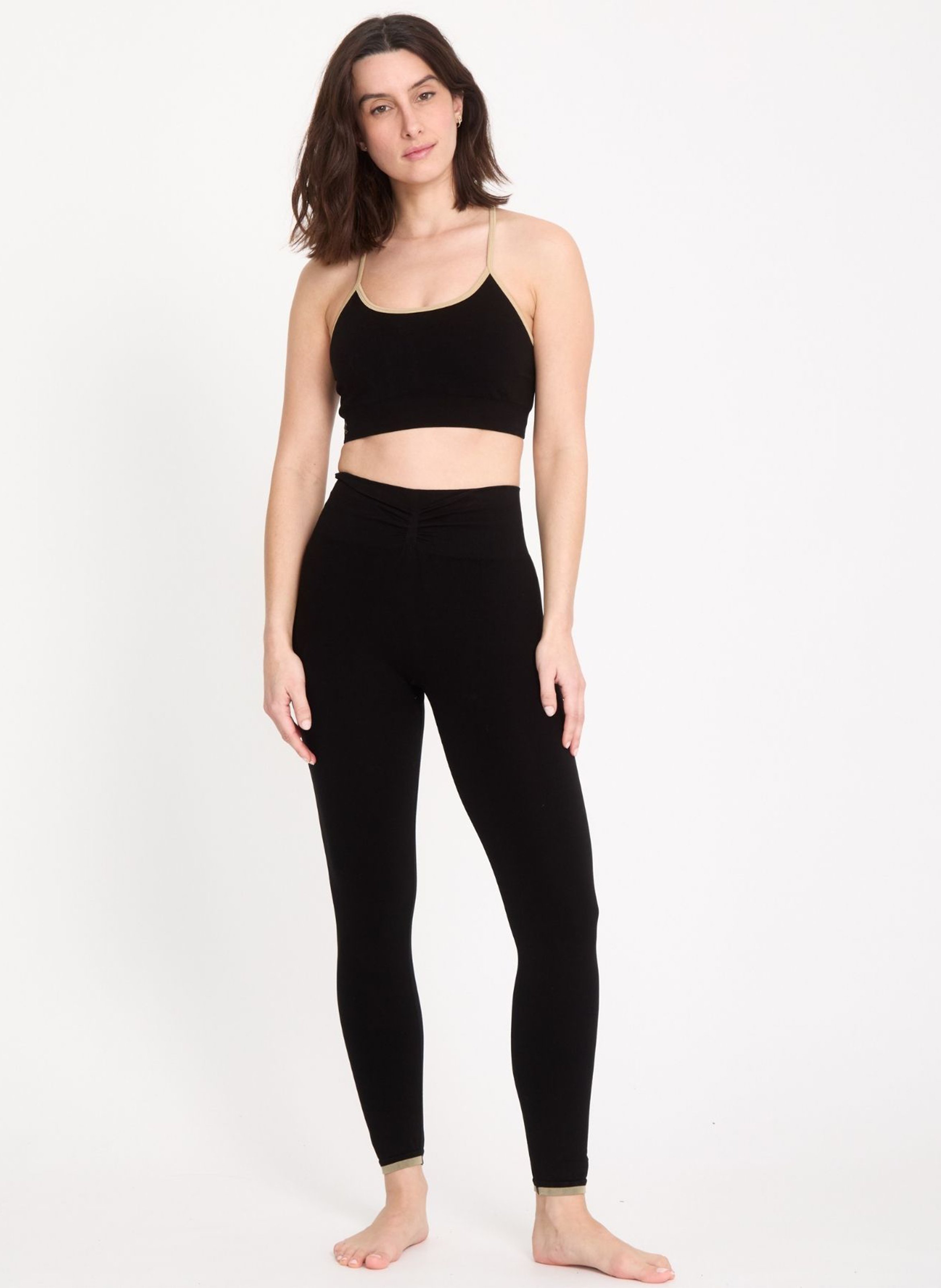 Asymmetric jacquard T-shirt YOGA SEARCHER Black