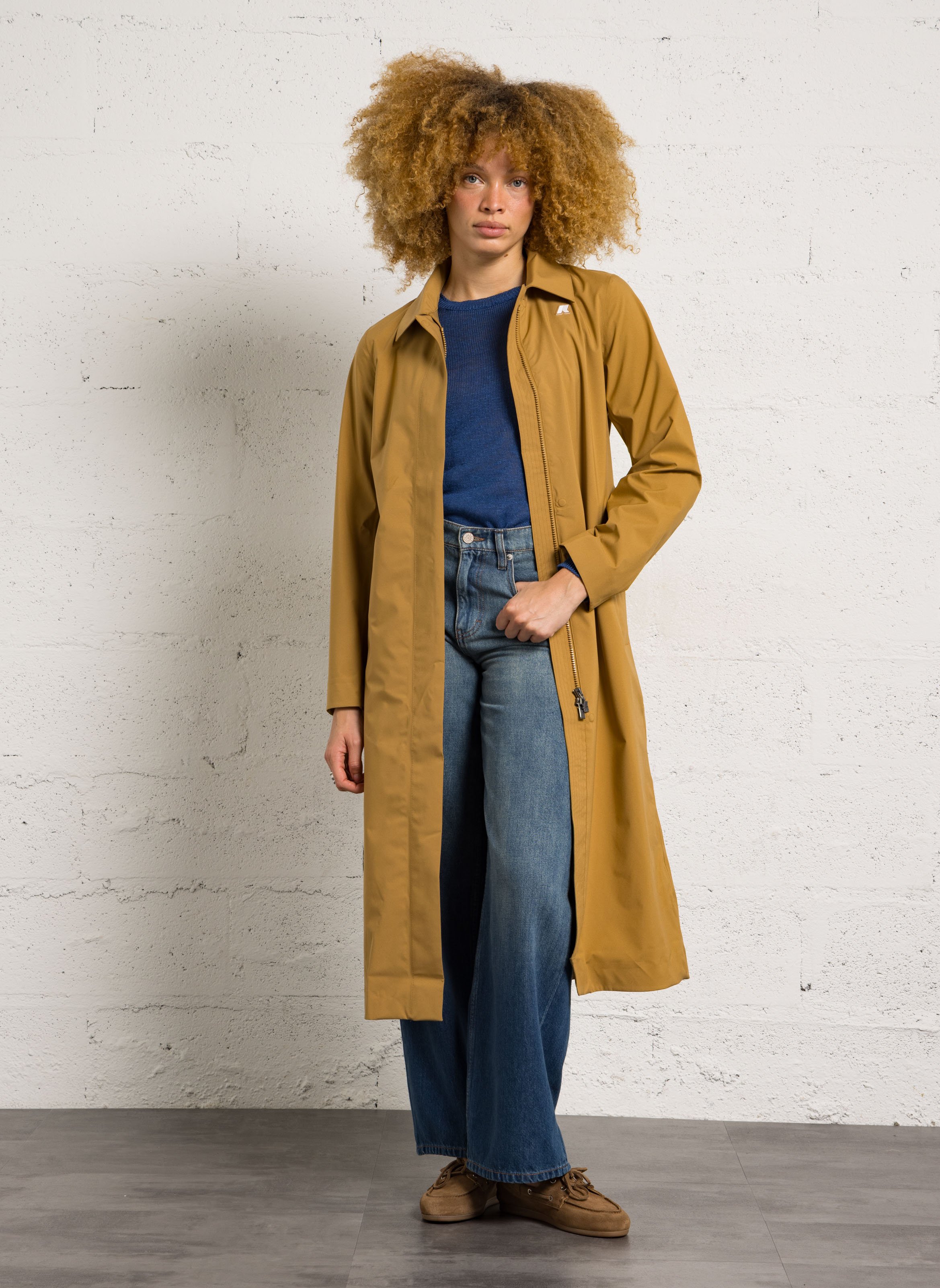 Trench droit col classique K-WAY Marron
