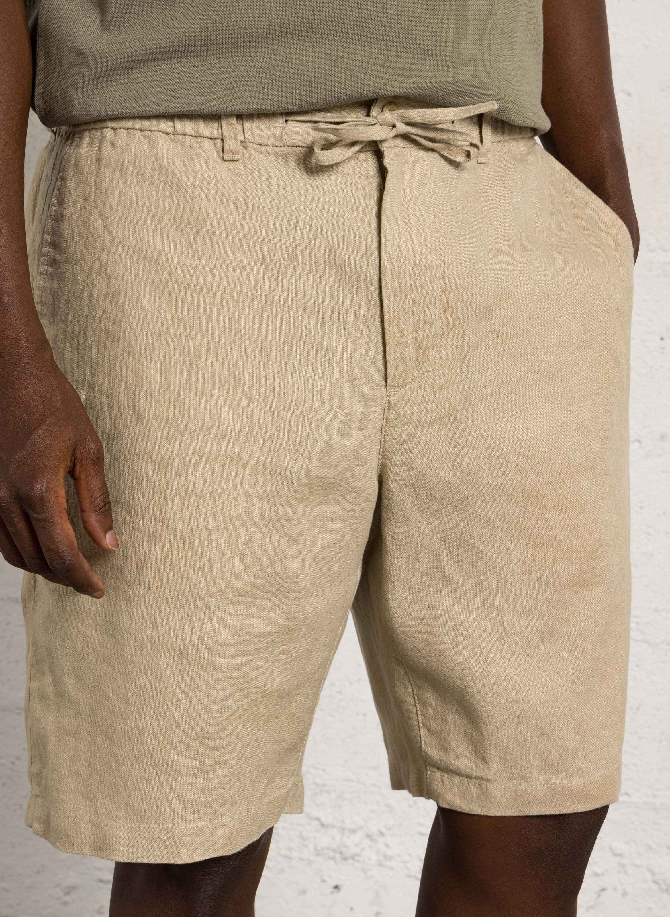 Short droit uni en lin GANT