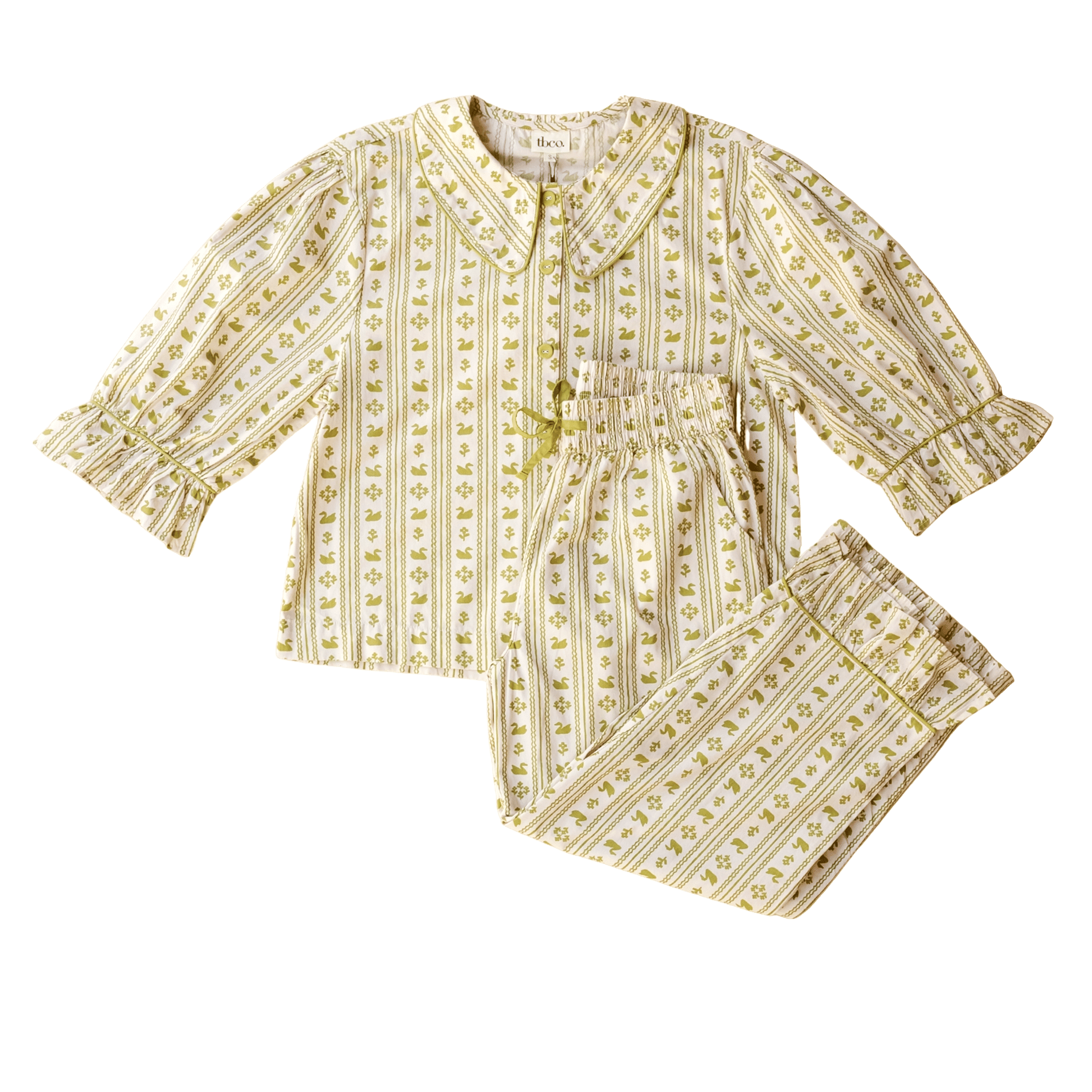 Pyjama-Set aus Baumwolle mit Print TBCO Grun