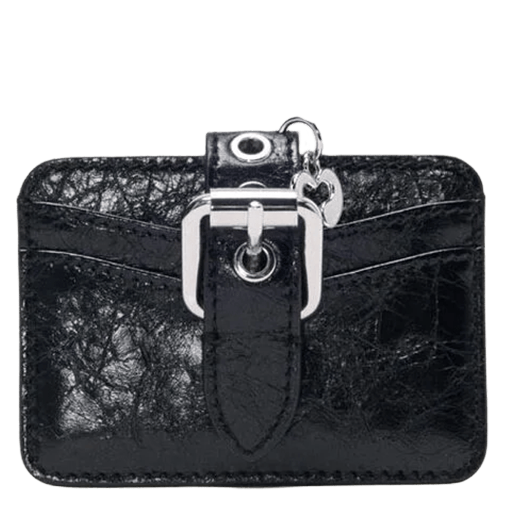 Porte-cartes en cuir MAJE Noir