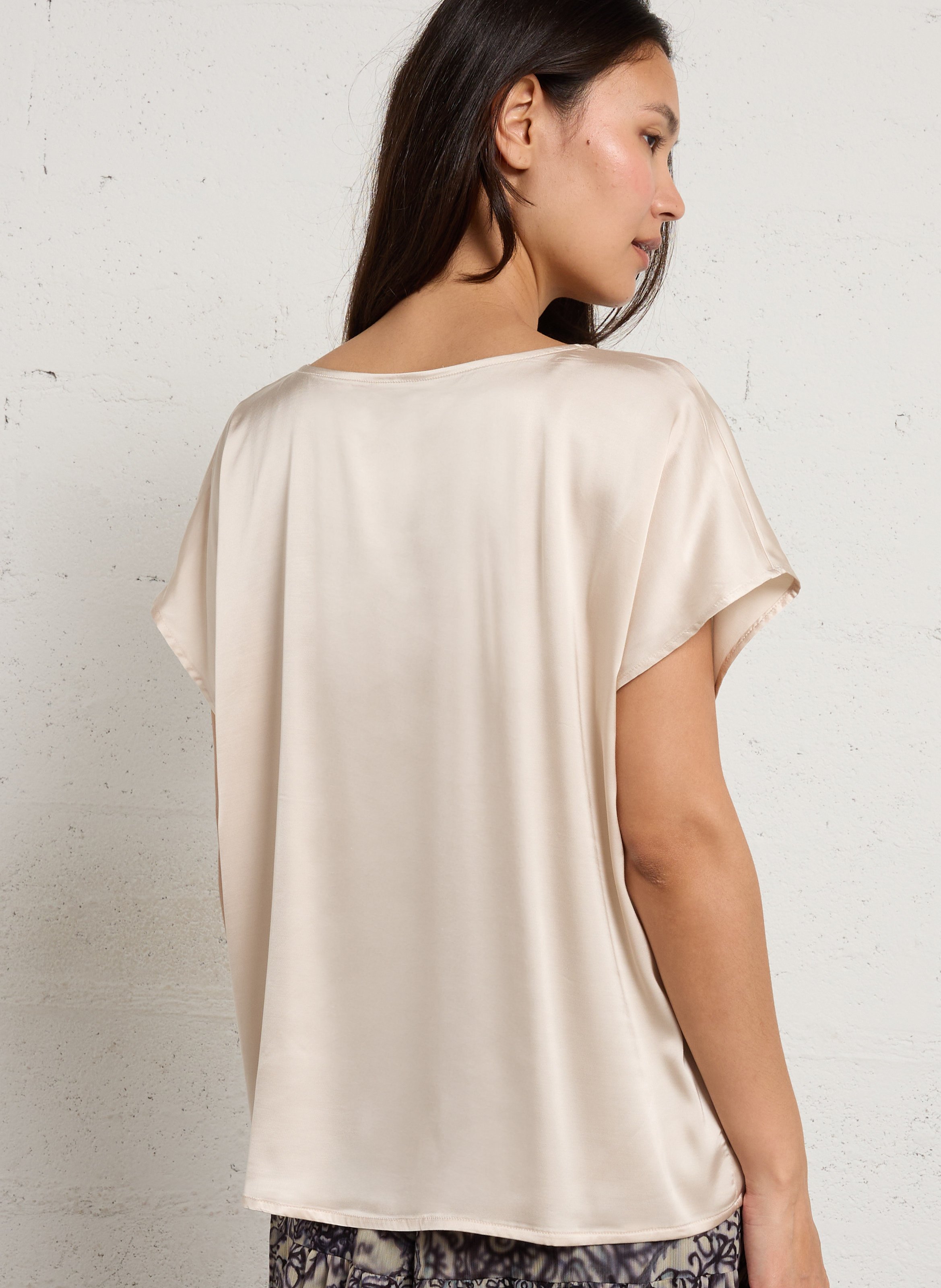 Rundhals-Top SUD EXPRESS Beige