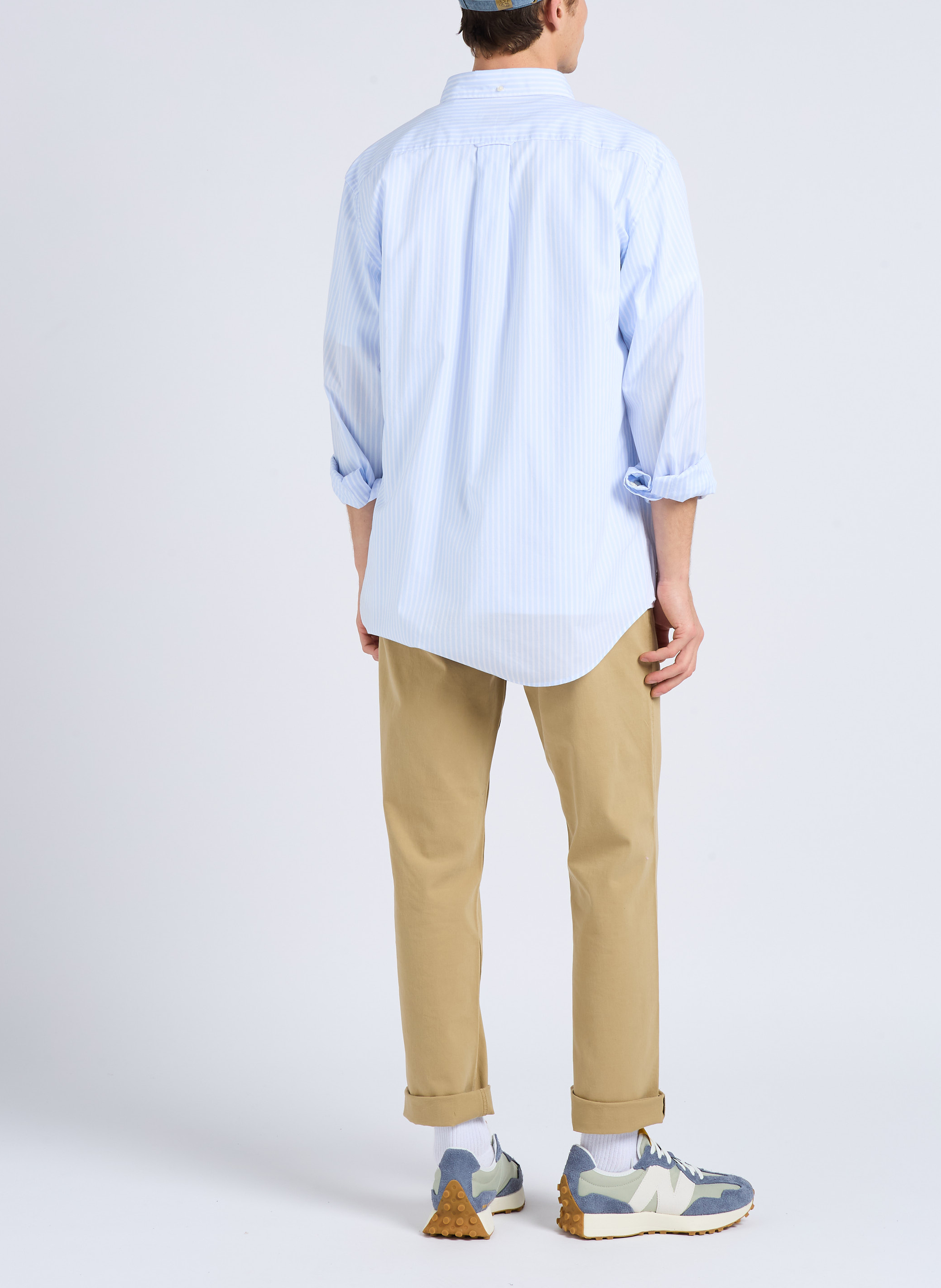 Cotton shirt with classic collar GANT Blue
