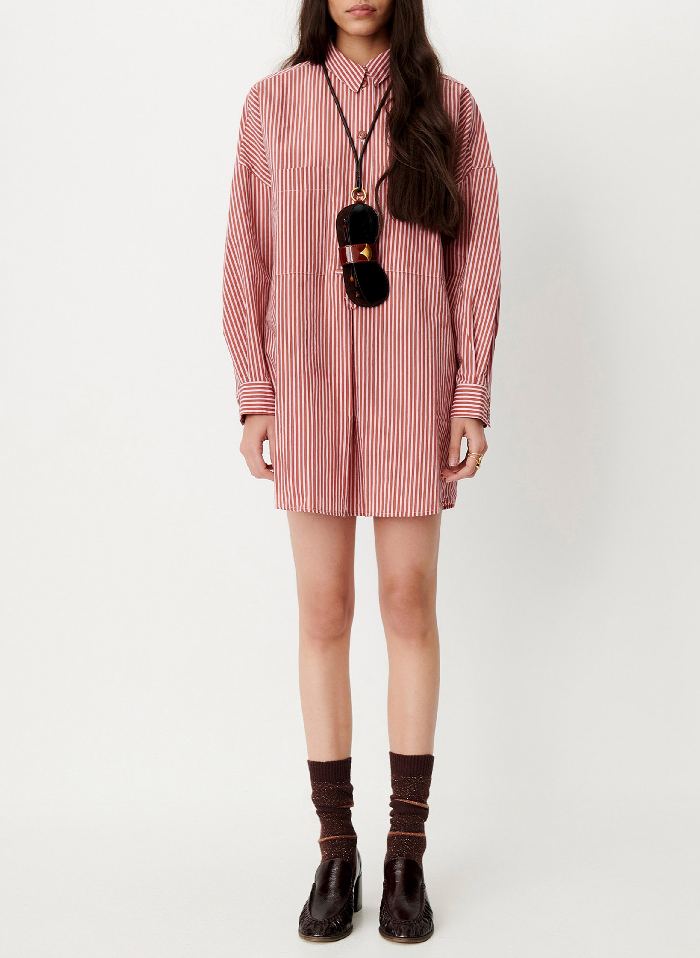 Robe chemise courte rayée SESSUN