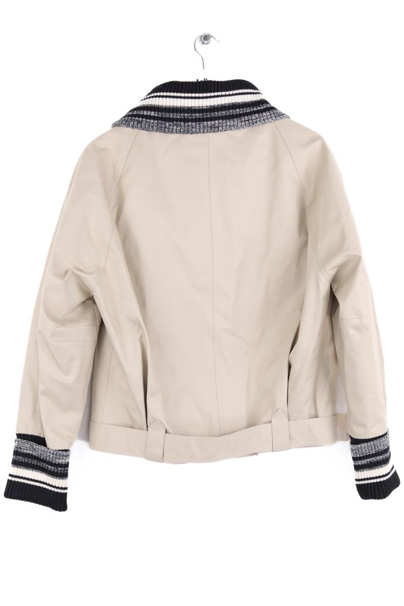 Regular-fit organic cotton jacket with sherpa collar IRO - Seconde Main Beige