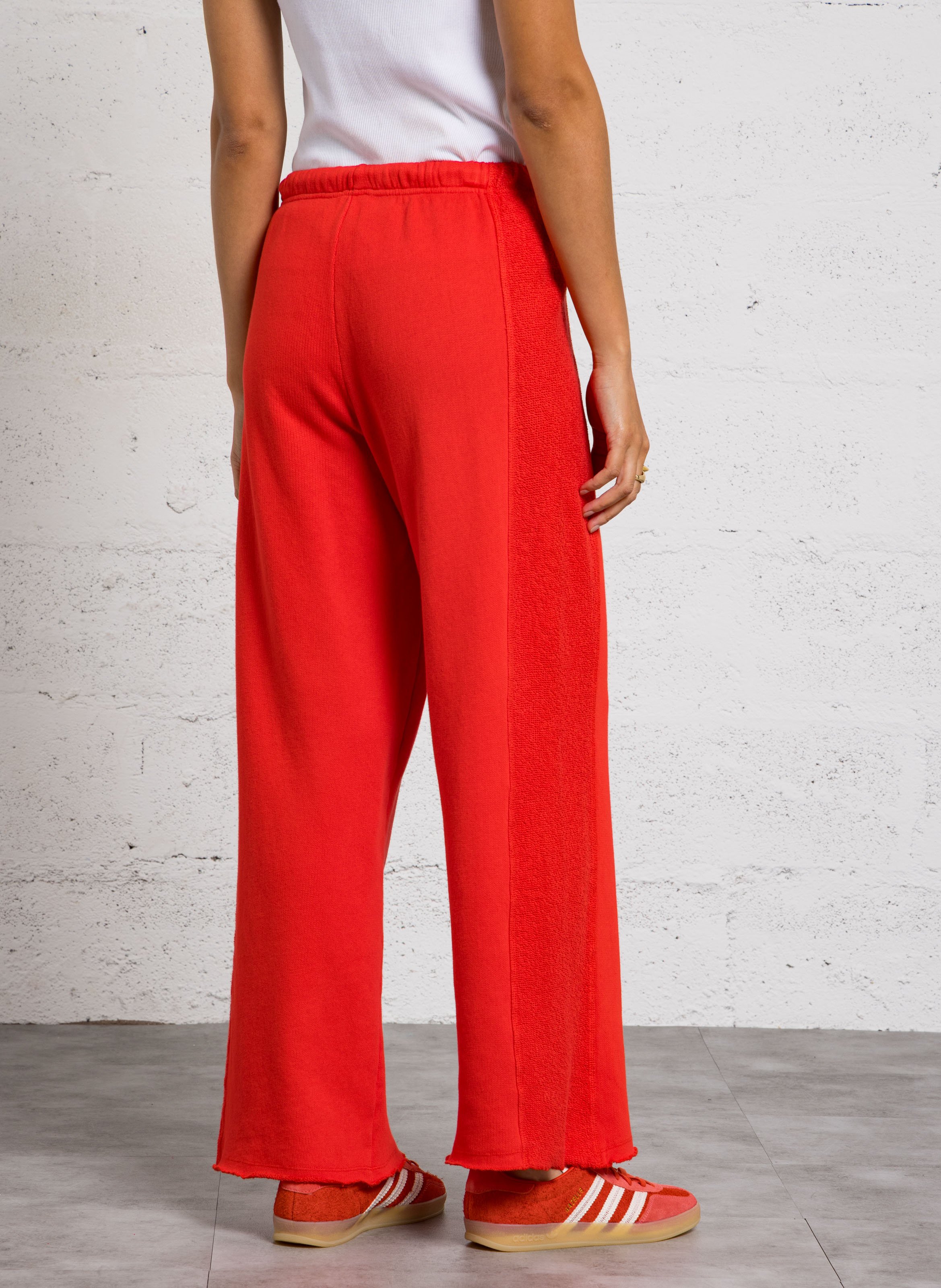 Rechte effen joggingbroek van molton AMERICAN VINTAGE Rood