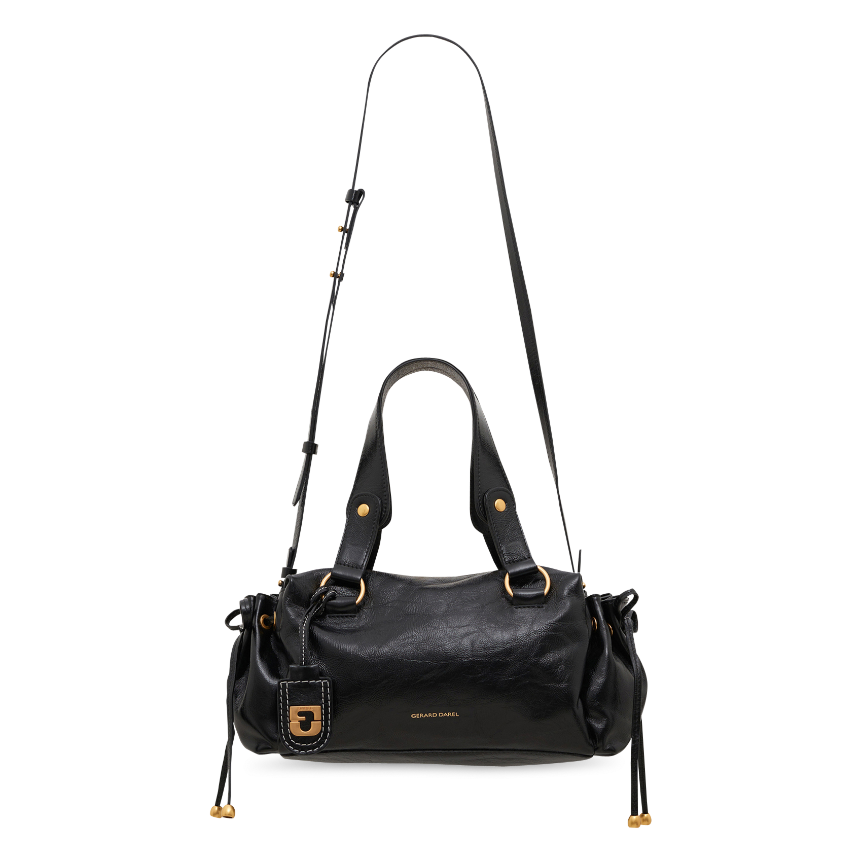 Bolso bandolera de cuero liso GERARD DAREL Negro