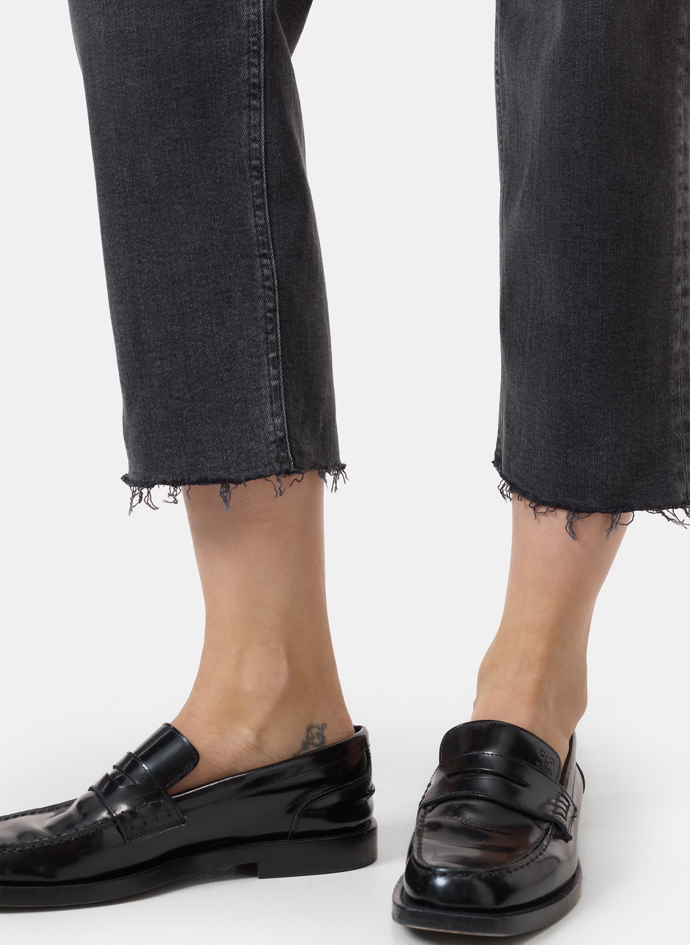 Jean cropped en coton mélangé CLOSED Gris