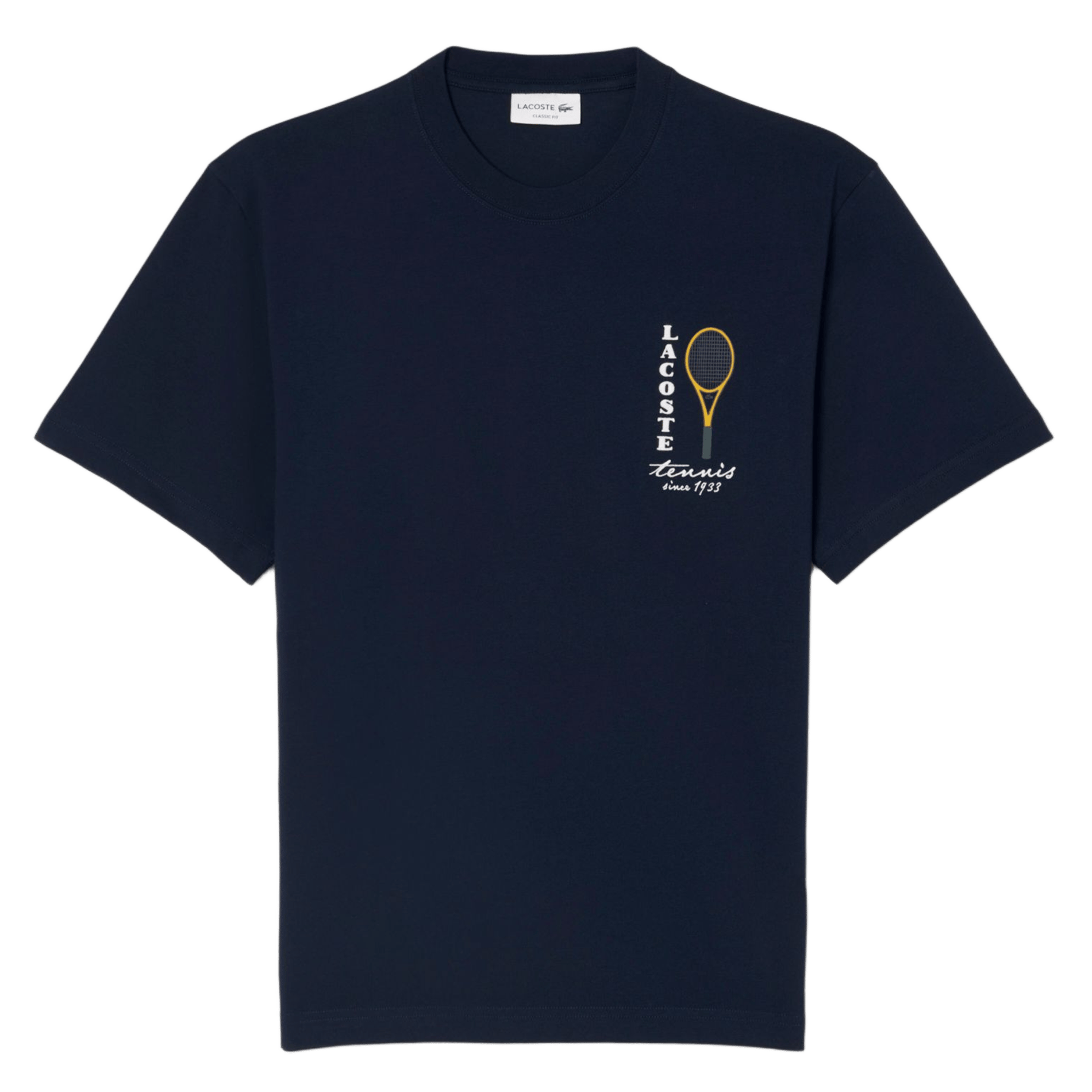 Besticktes Baumwoll-T-Shirt LACOSTE Blau