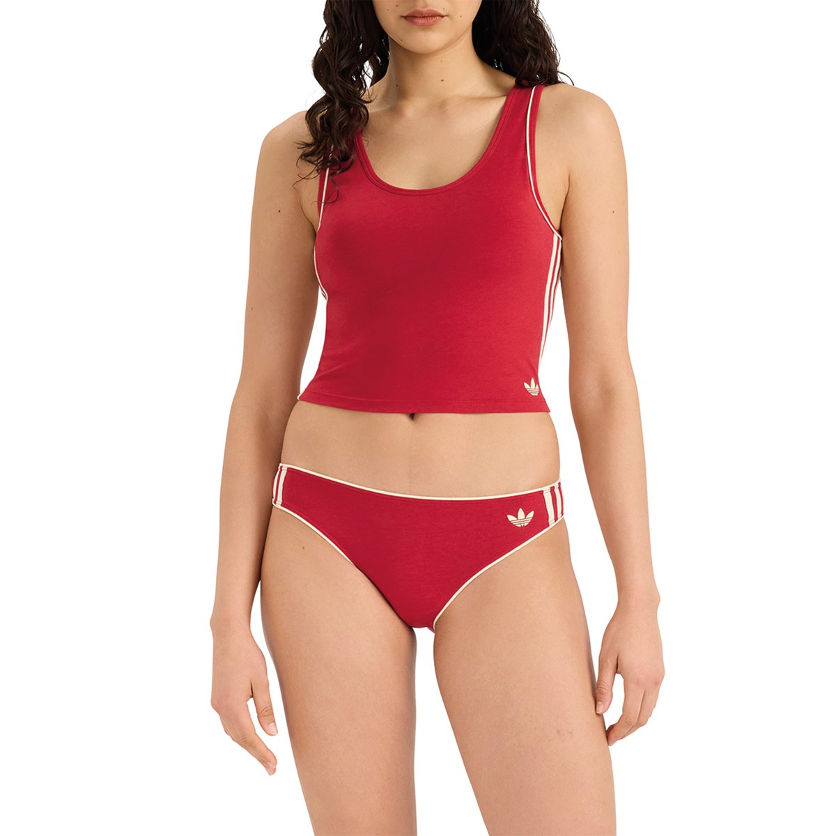 Women's Comfort Cotton Flex Adicolor Adidas Original Culottes ADIDAS UNDERWEAR Red
