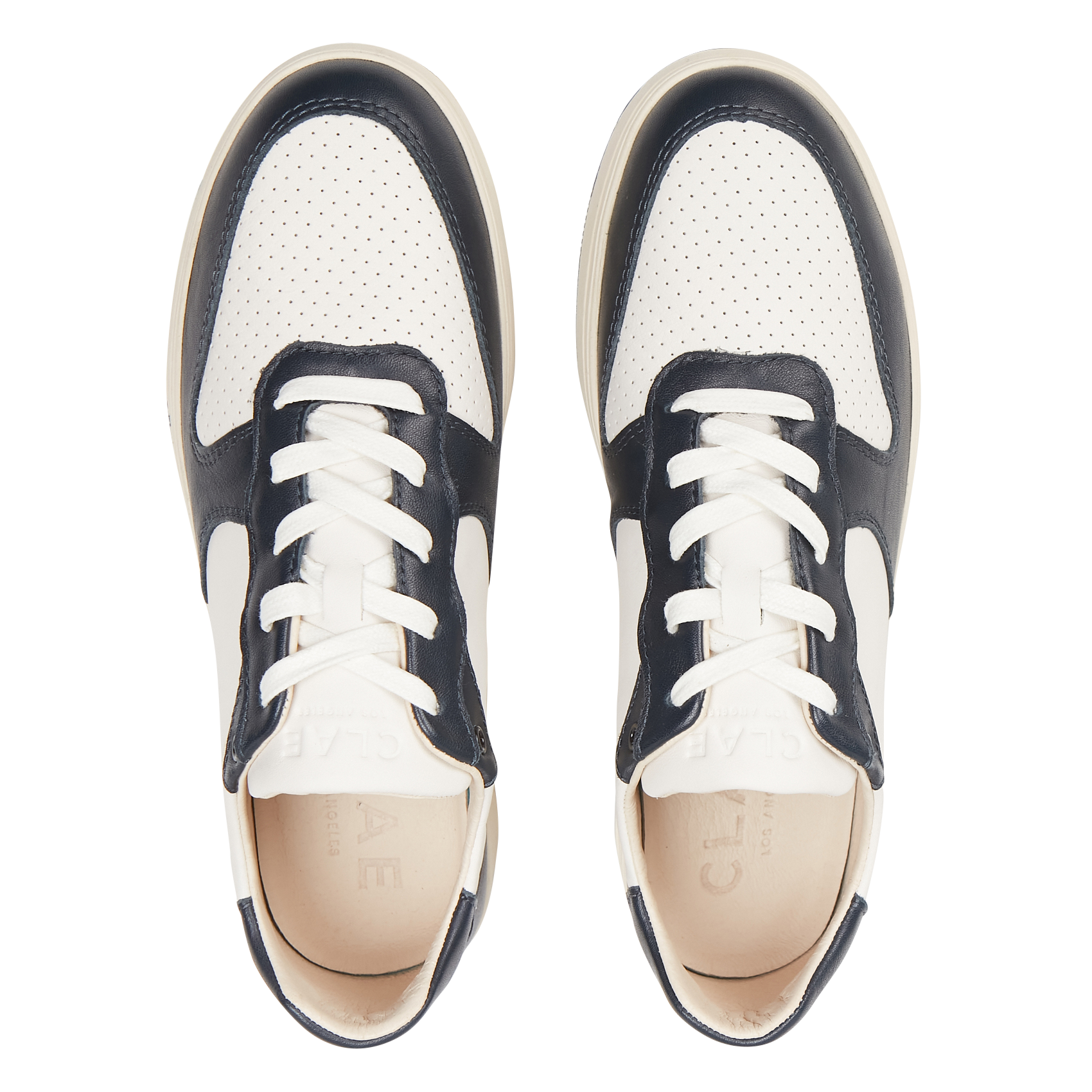 Baskets basses en cuir  CLAE Blanc