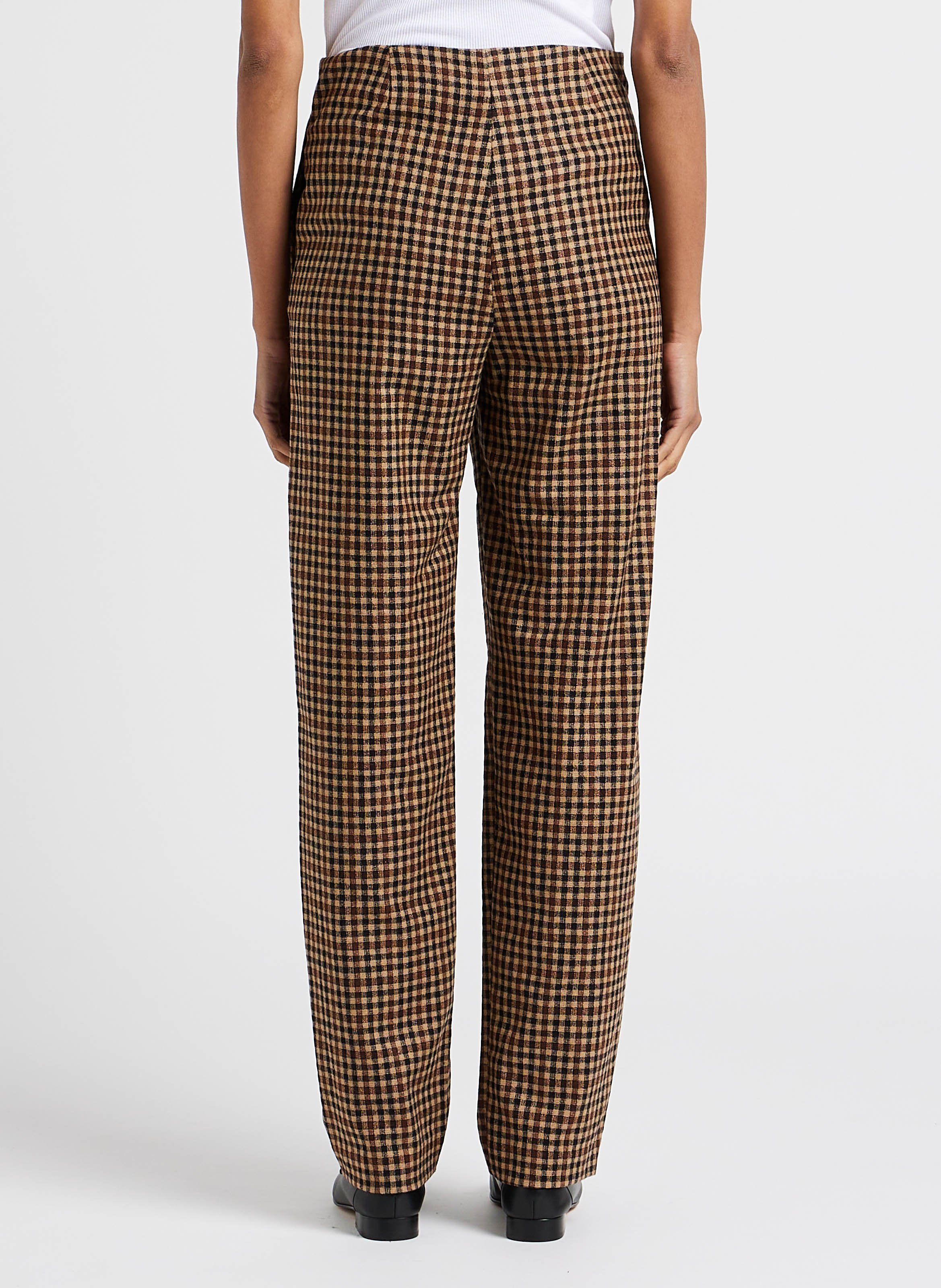 Pantalon droit taille haute DIEGA Beige