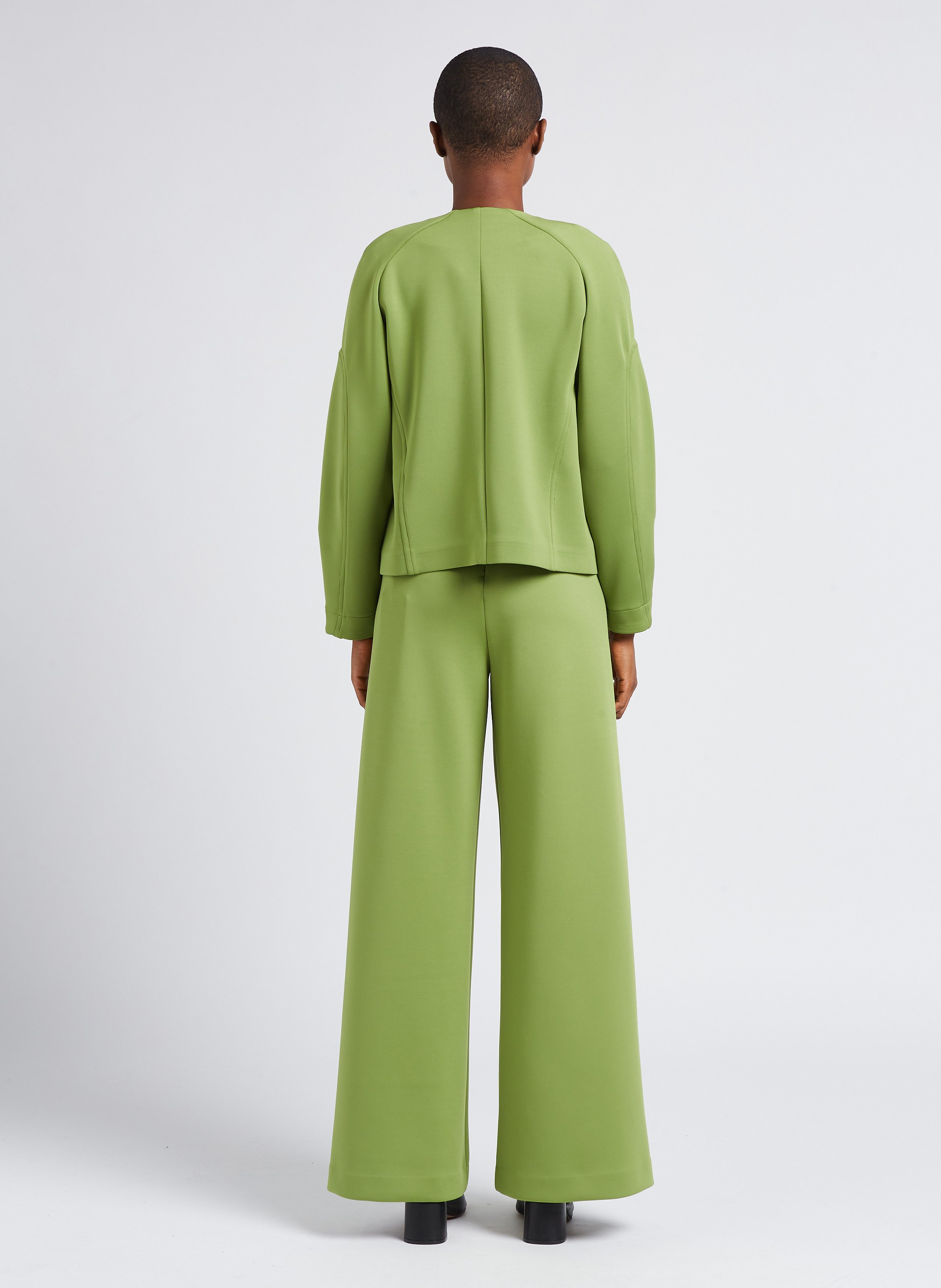 High-waisted bootcut pants MAX MARA LEISURE Green