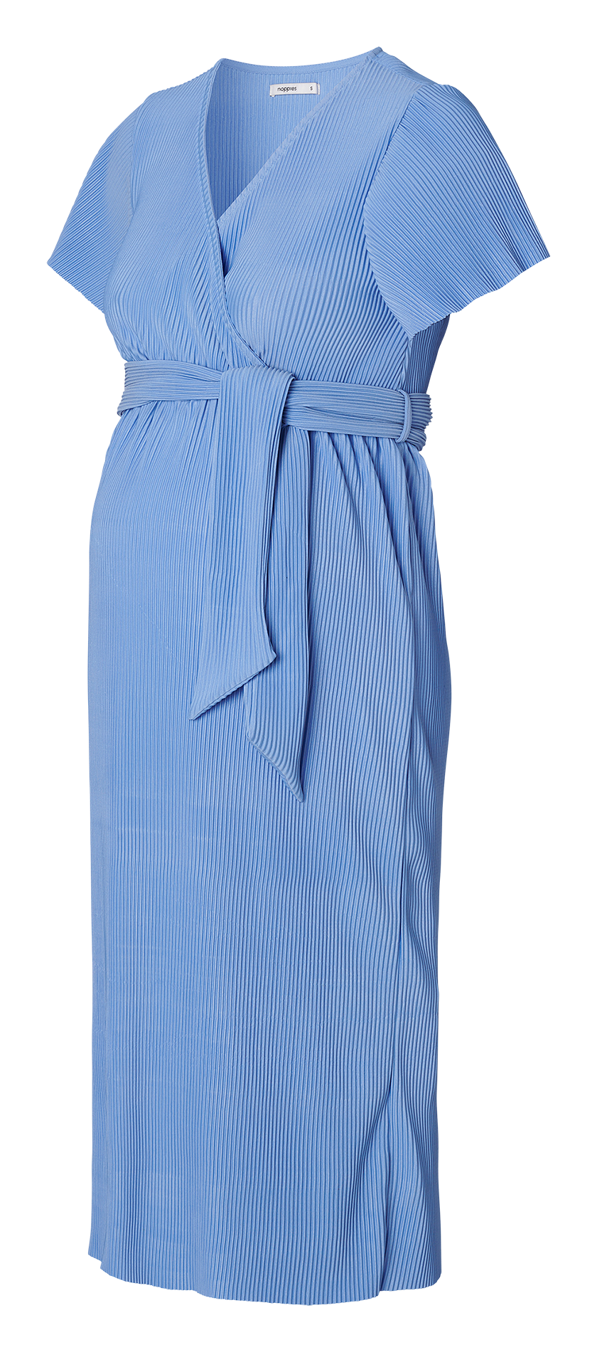 Long ribbed belted dress NOPPIES Blue