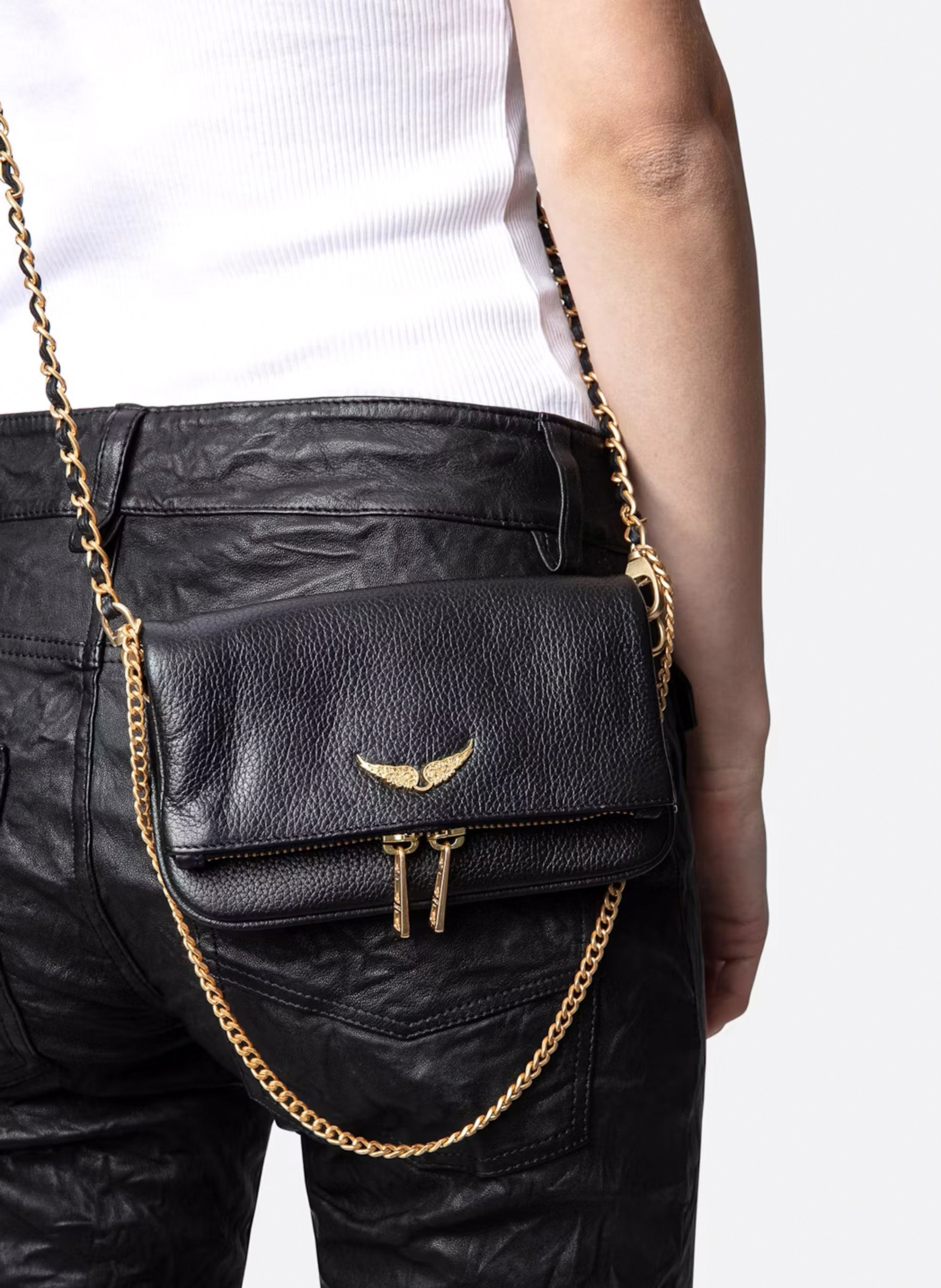 Leren crossbodytas  ZADIG&VOLTAIRE Zwart