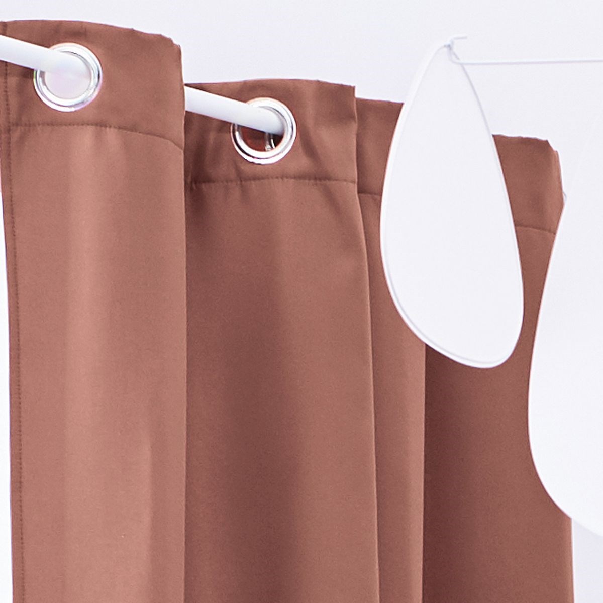 Plain insulating curtain with eyelets TODAY LINGE DE MAISON Red