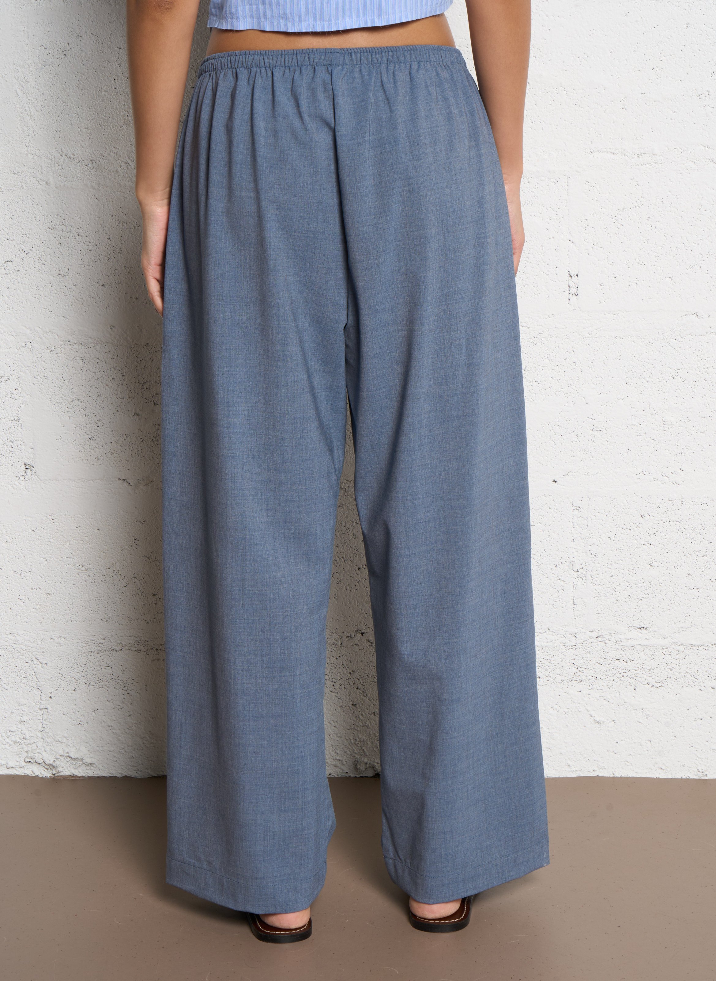 Straight wool trousers MASSCOB Blue