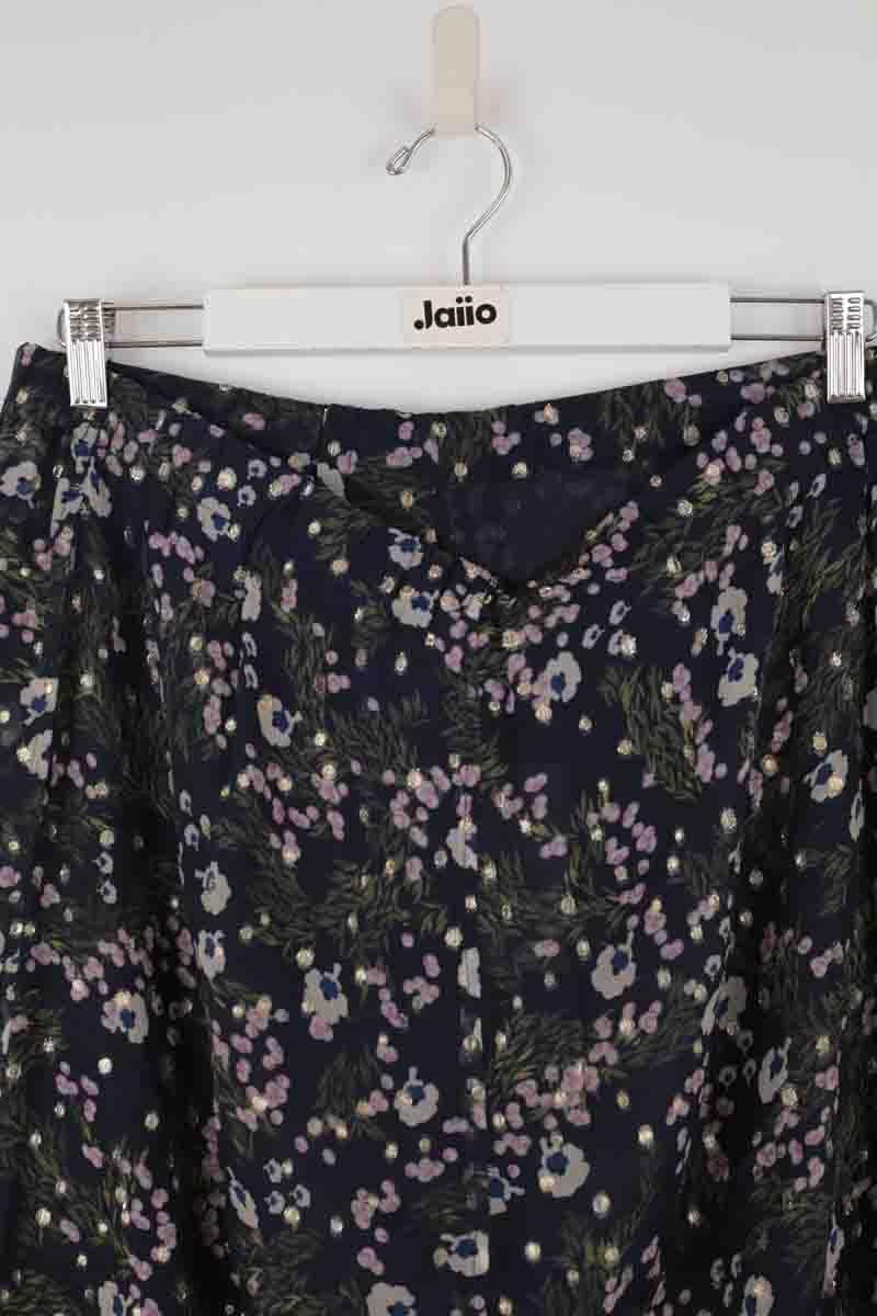 Silk wide-leg cropped trousers ISABEL MARANT - Seconde Main Blue