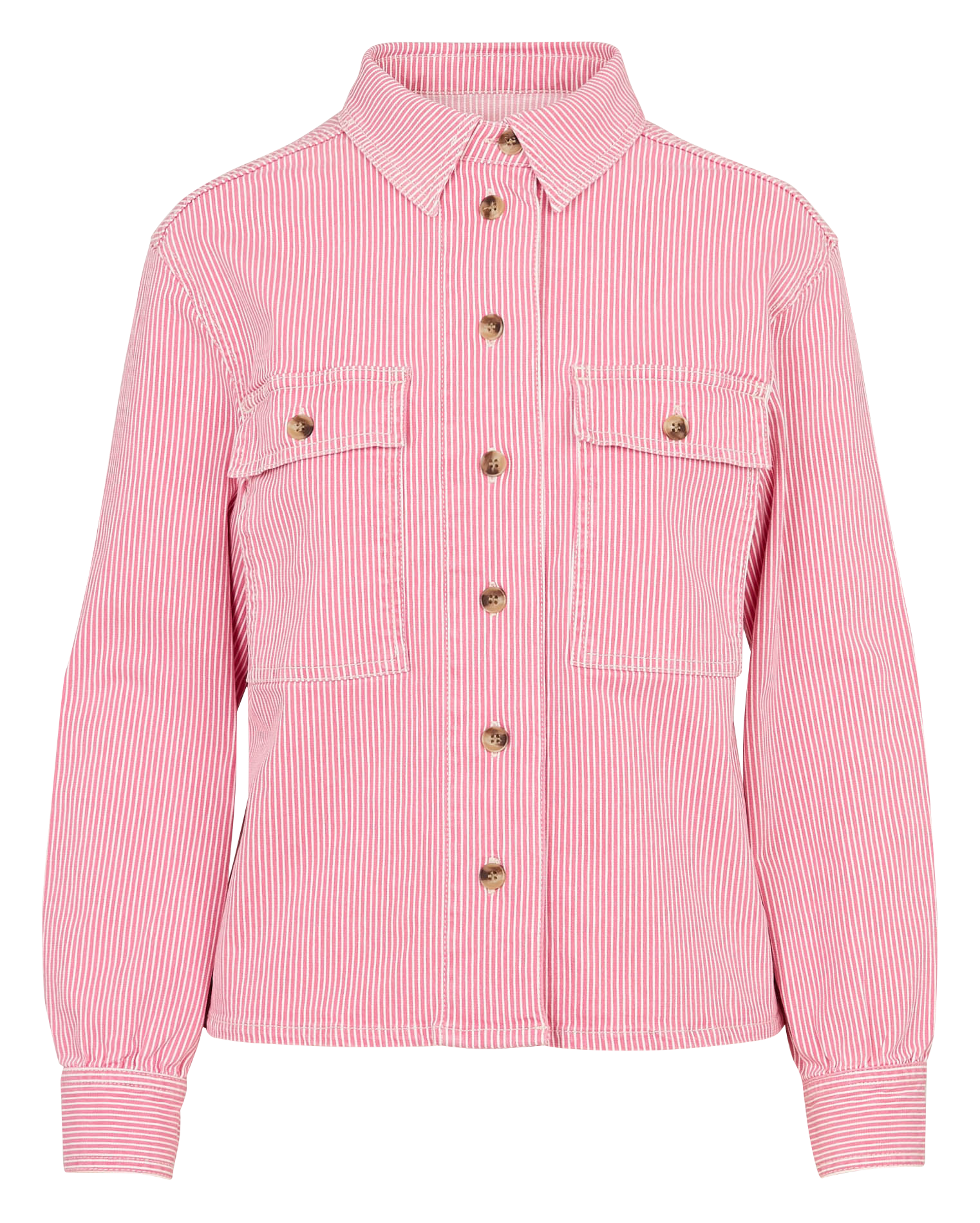 Recht, katoenen overshirt MAISON 123 Roze