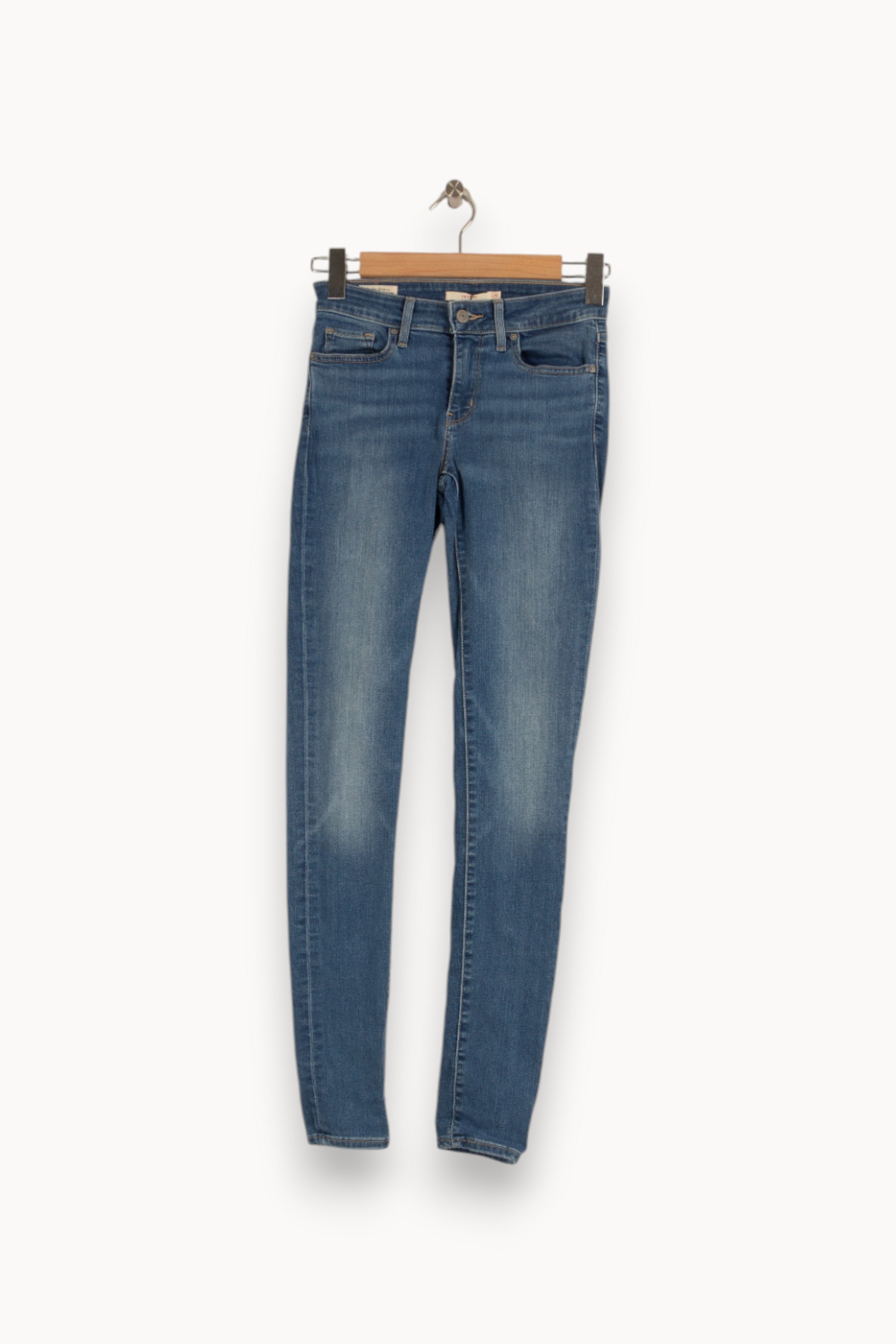 Cropped slim jeans with studs LEVI'S - Seconde main Blue