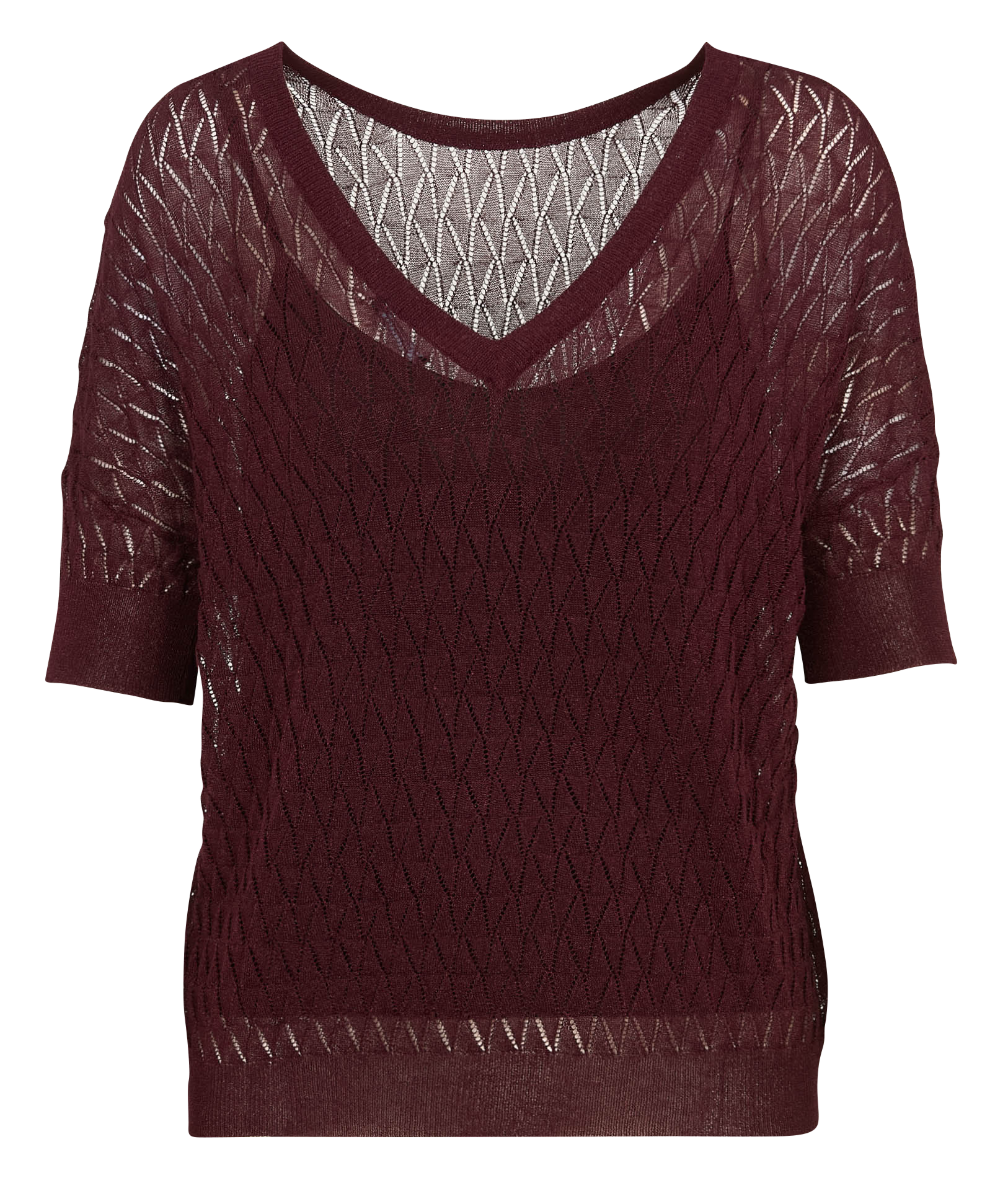 Straight knit sweater with sequins IKKS Purple