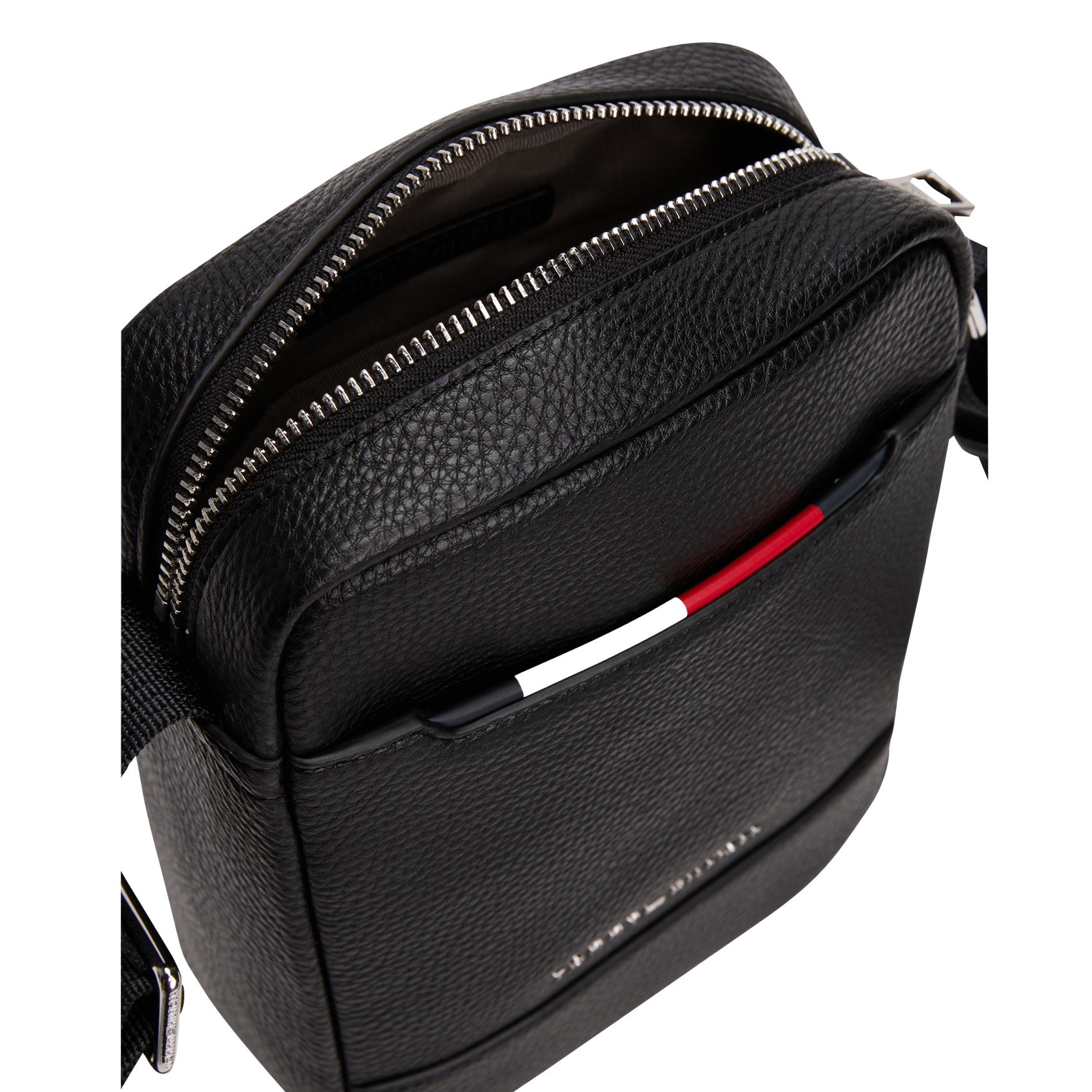 Sac bandoulière zippé effet grainé TOMMY HILFIGER Noir