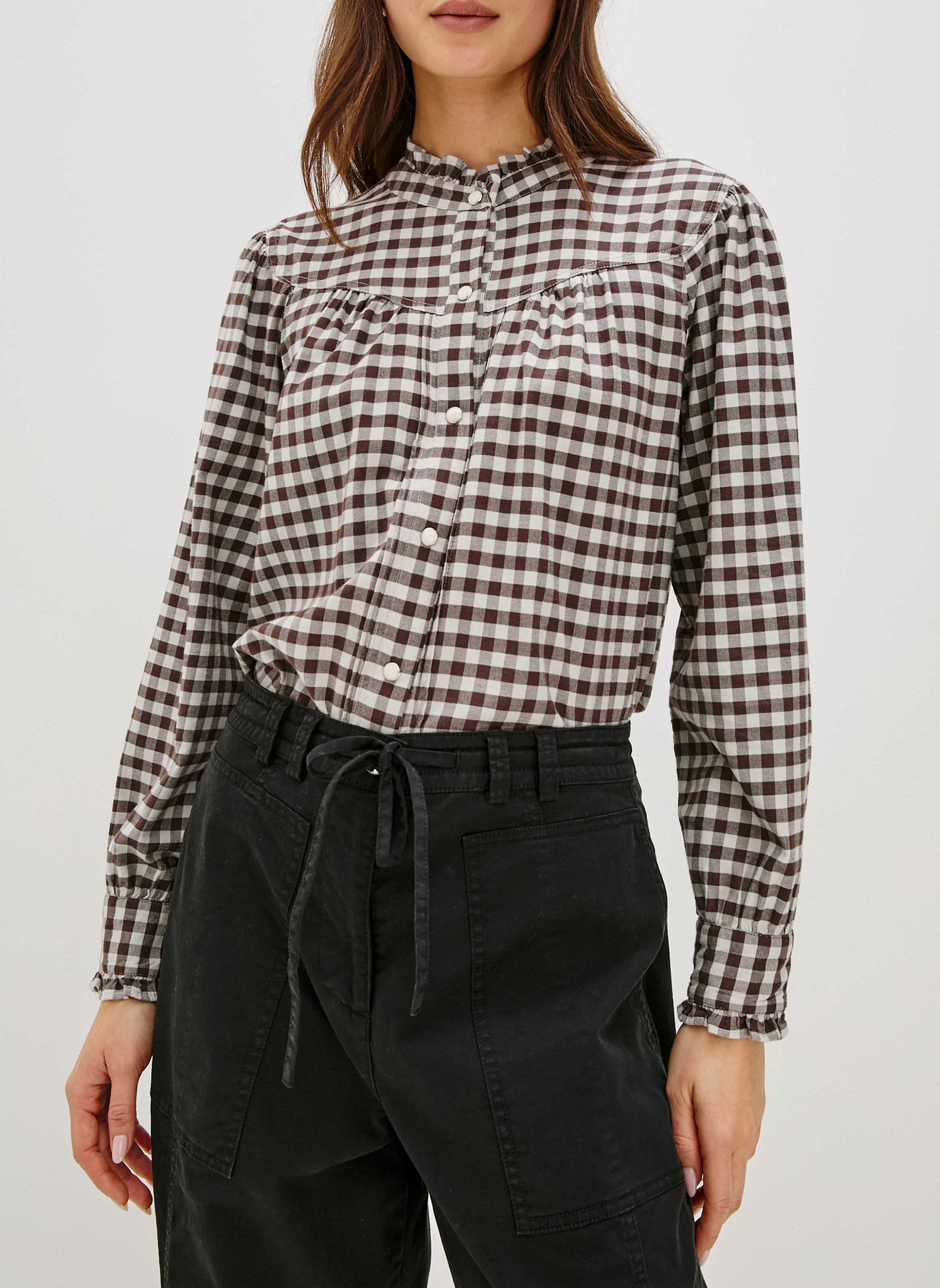 Bluse aus Baumwoll-Mix mit Rundhalsausschnitt RAILS Mehrfarbig