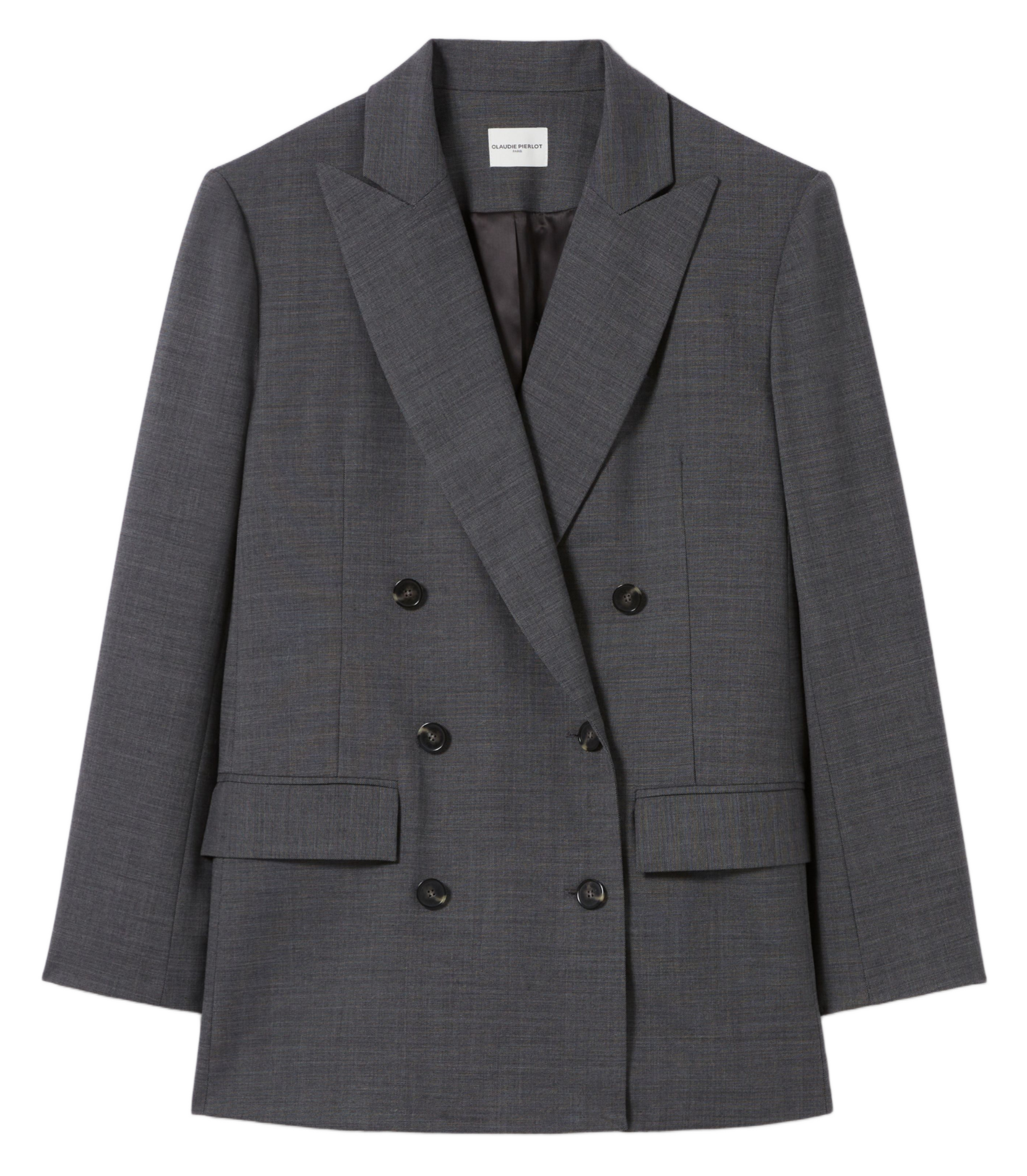 Veste de tailleur en laine mélangée CLAUDIE PIERLOT Gris