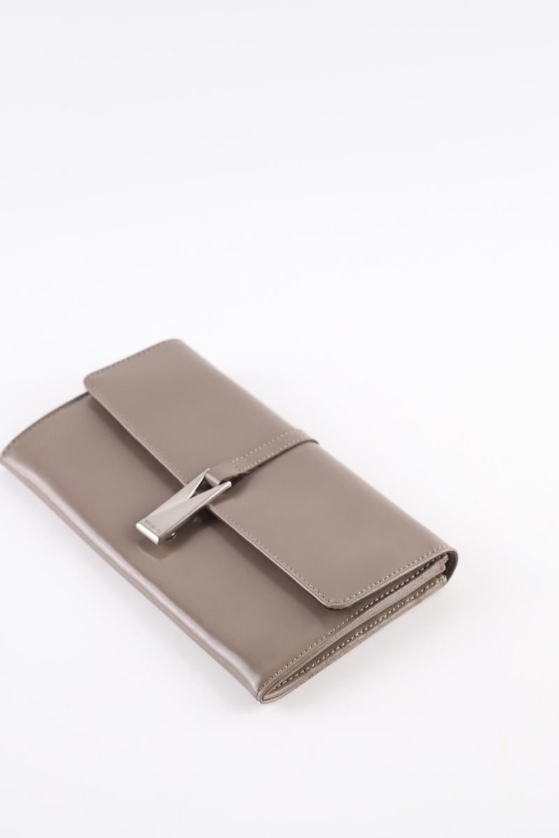 Leather card holder KENZO - SECONDE MAIN Grey