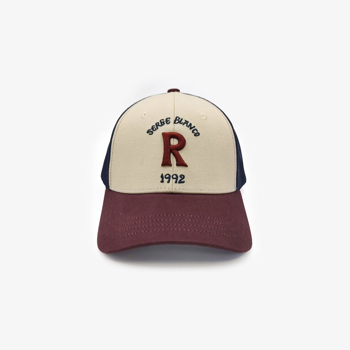 1992 mesh trucker cap SERGE BLANCO Red