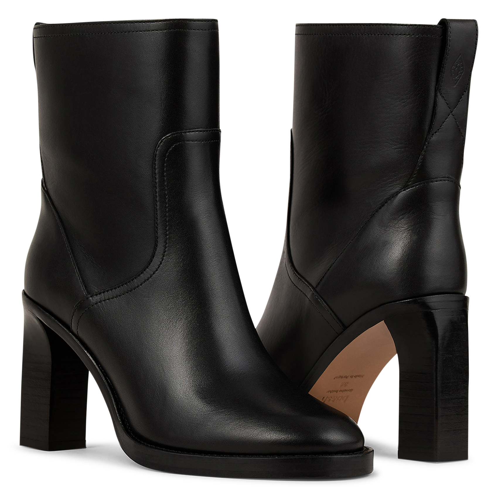 Bianca leather ankle boots BA&SH Black