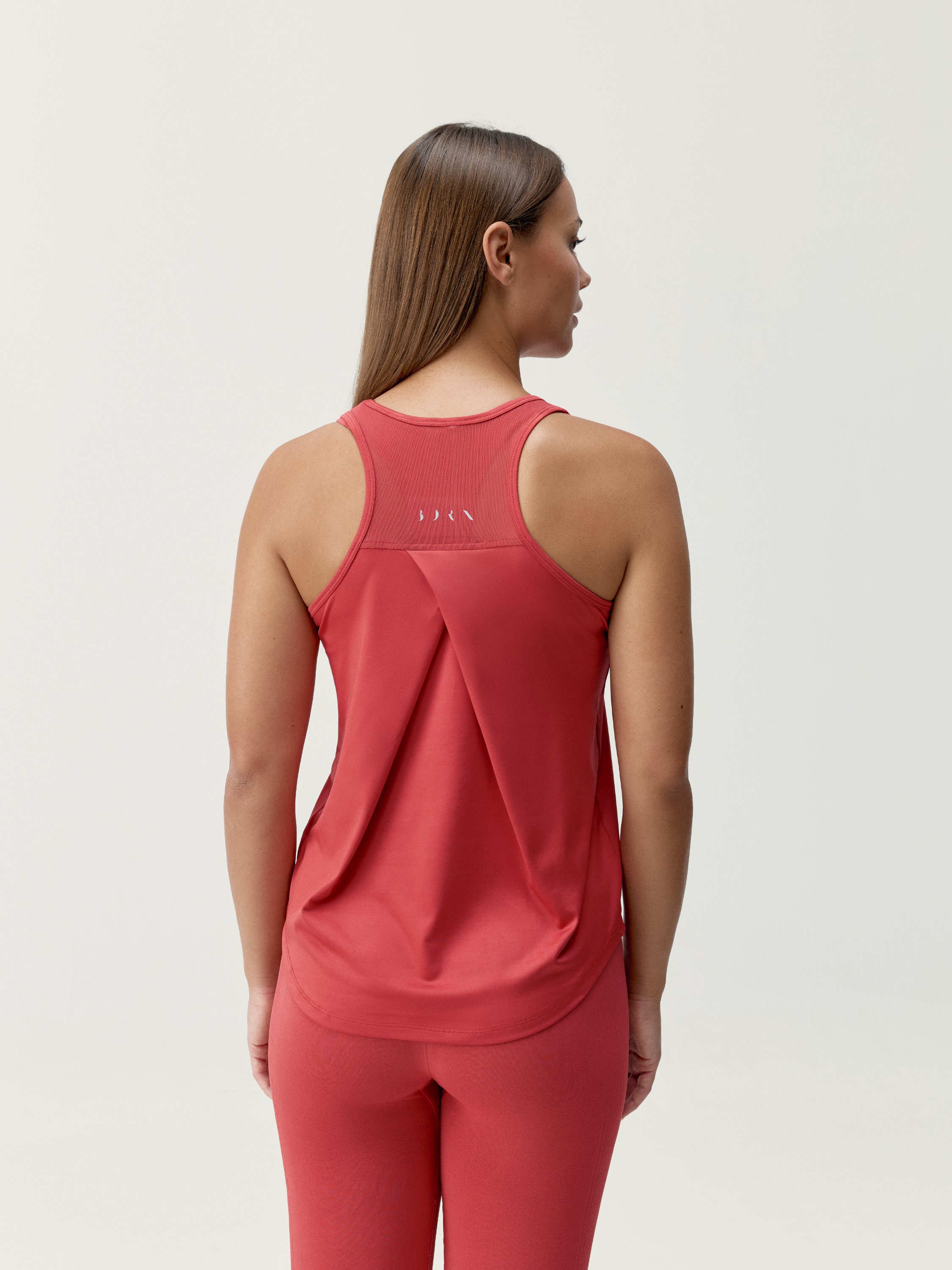 Sleeveless transparent t-shirt BORN LIVING YOGA Orange