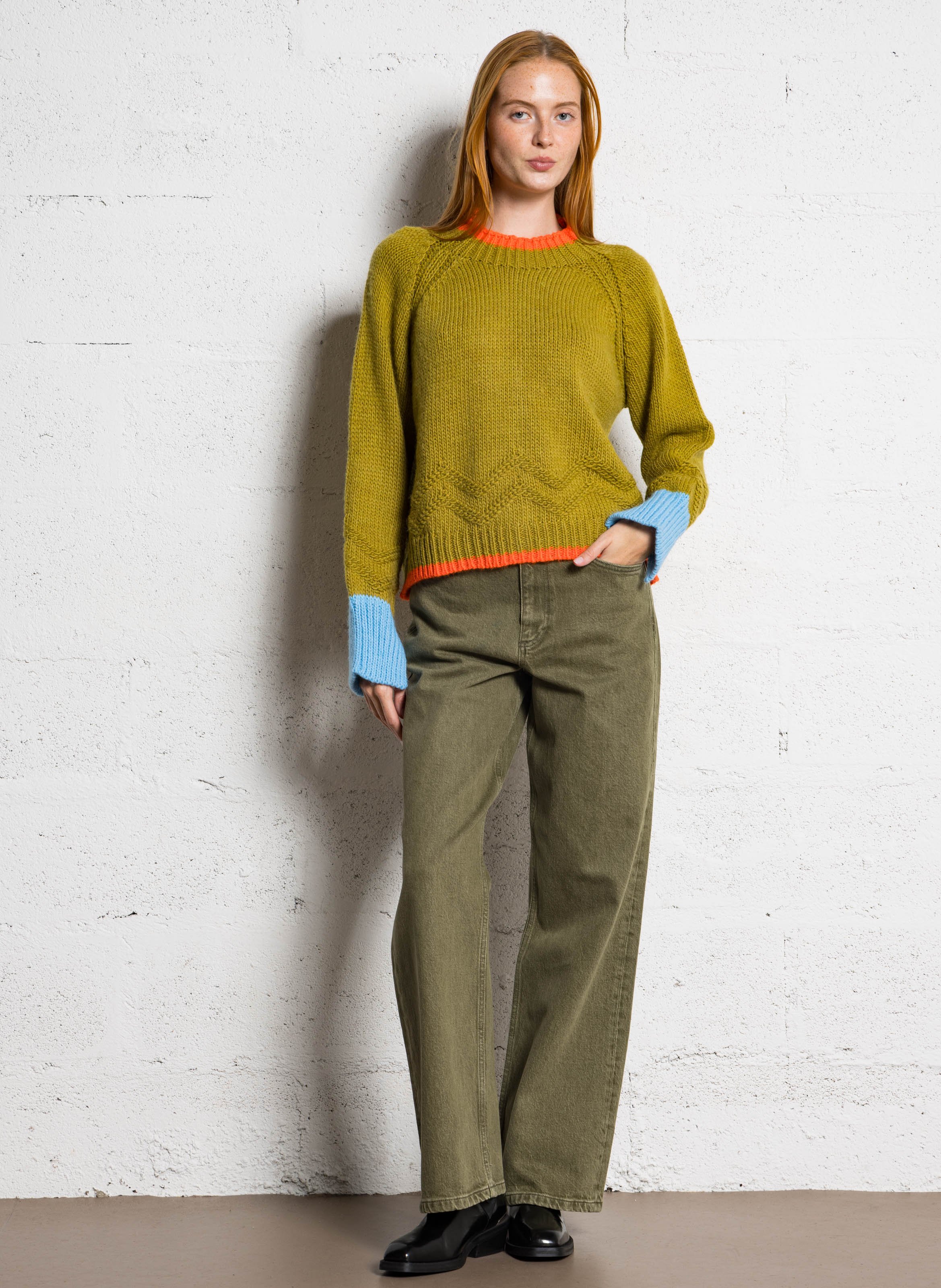 Pull oversize col montant DR BLOOM Doré