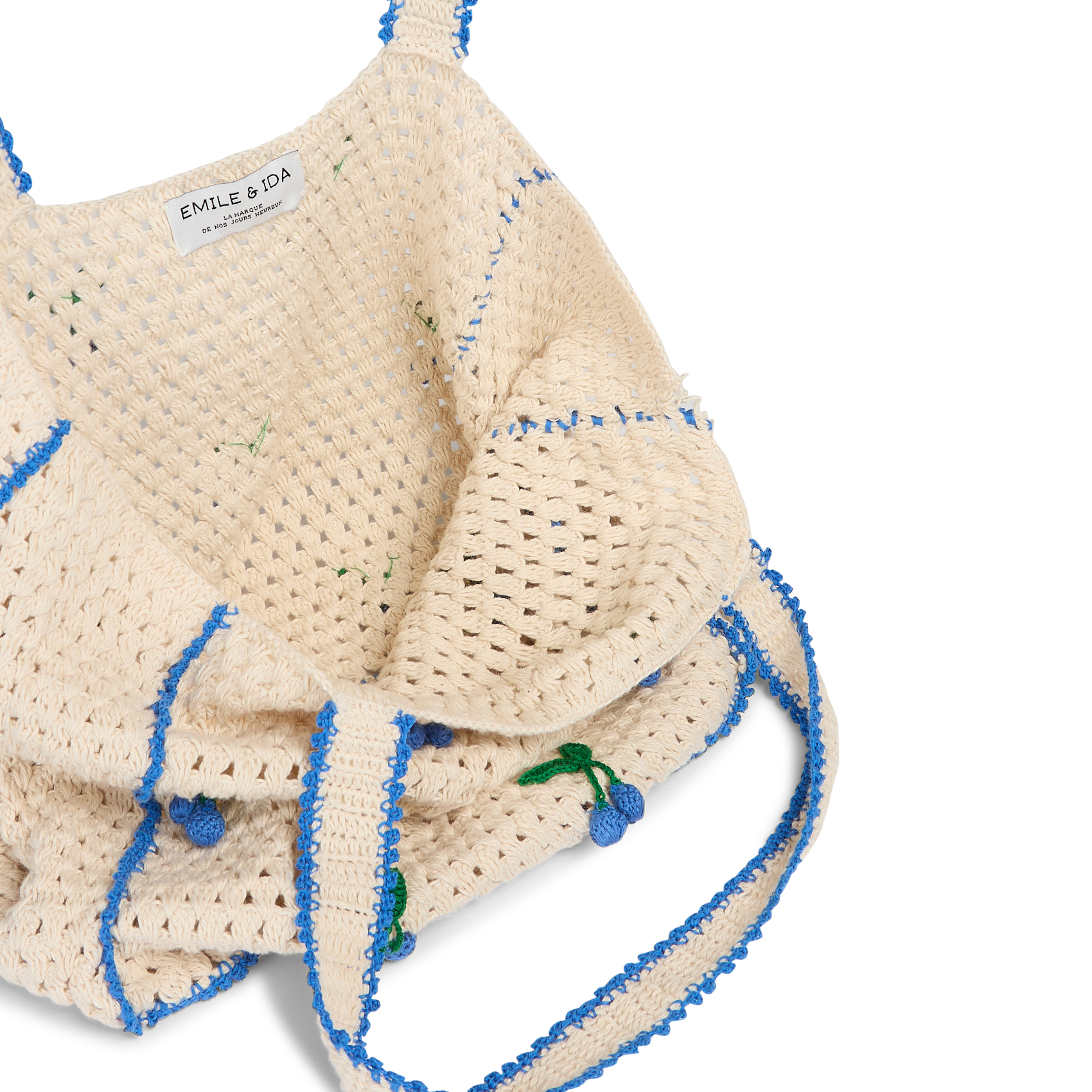 Cotton crochet bag EMILE ET IDA Blue