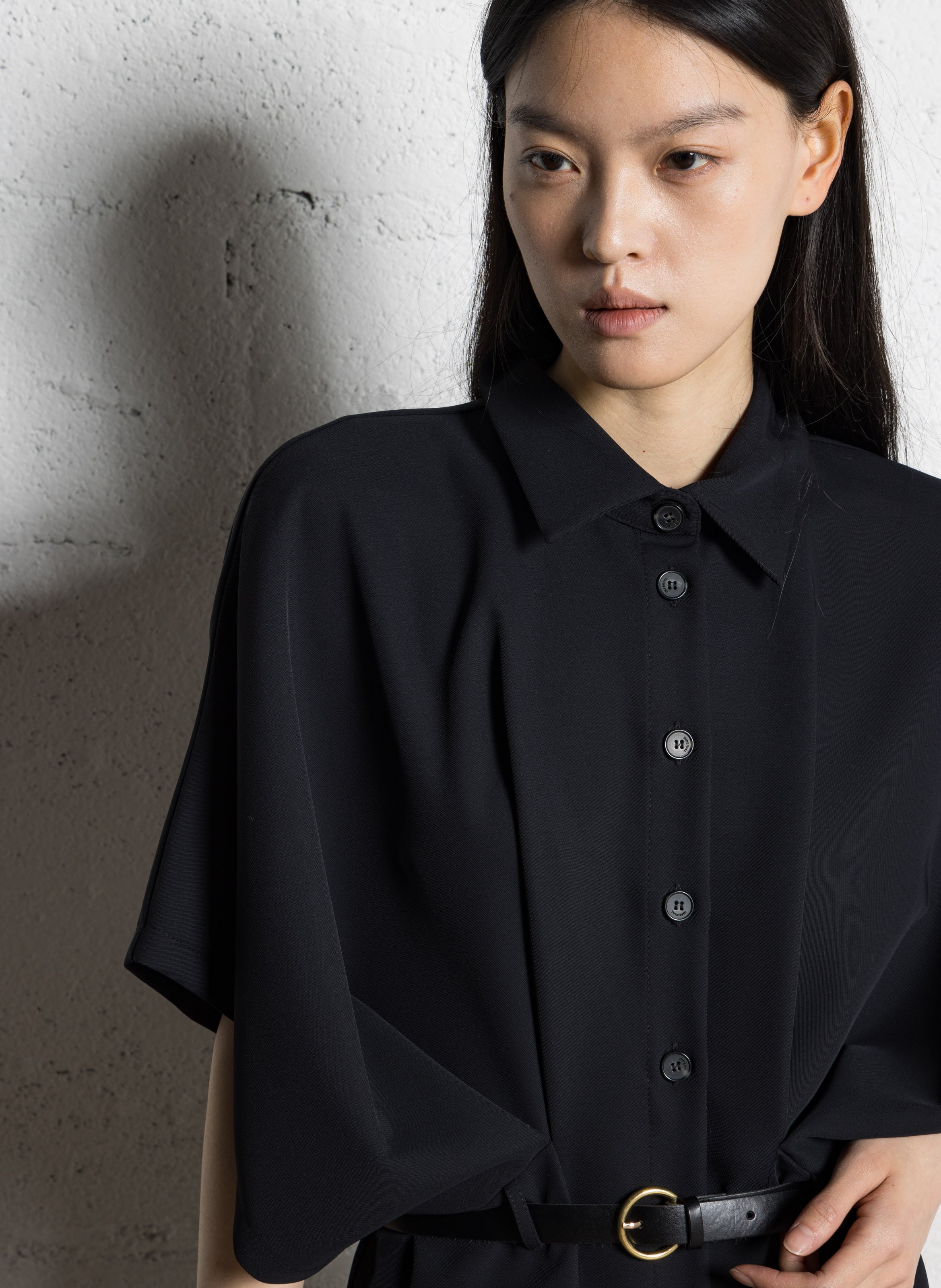 Robe longue col classique  IMPERIAL Noir