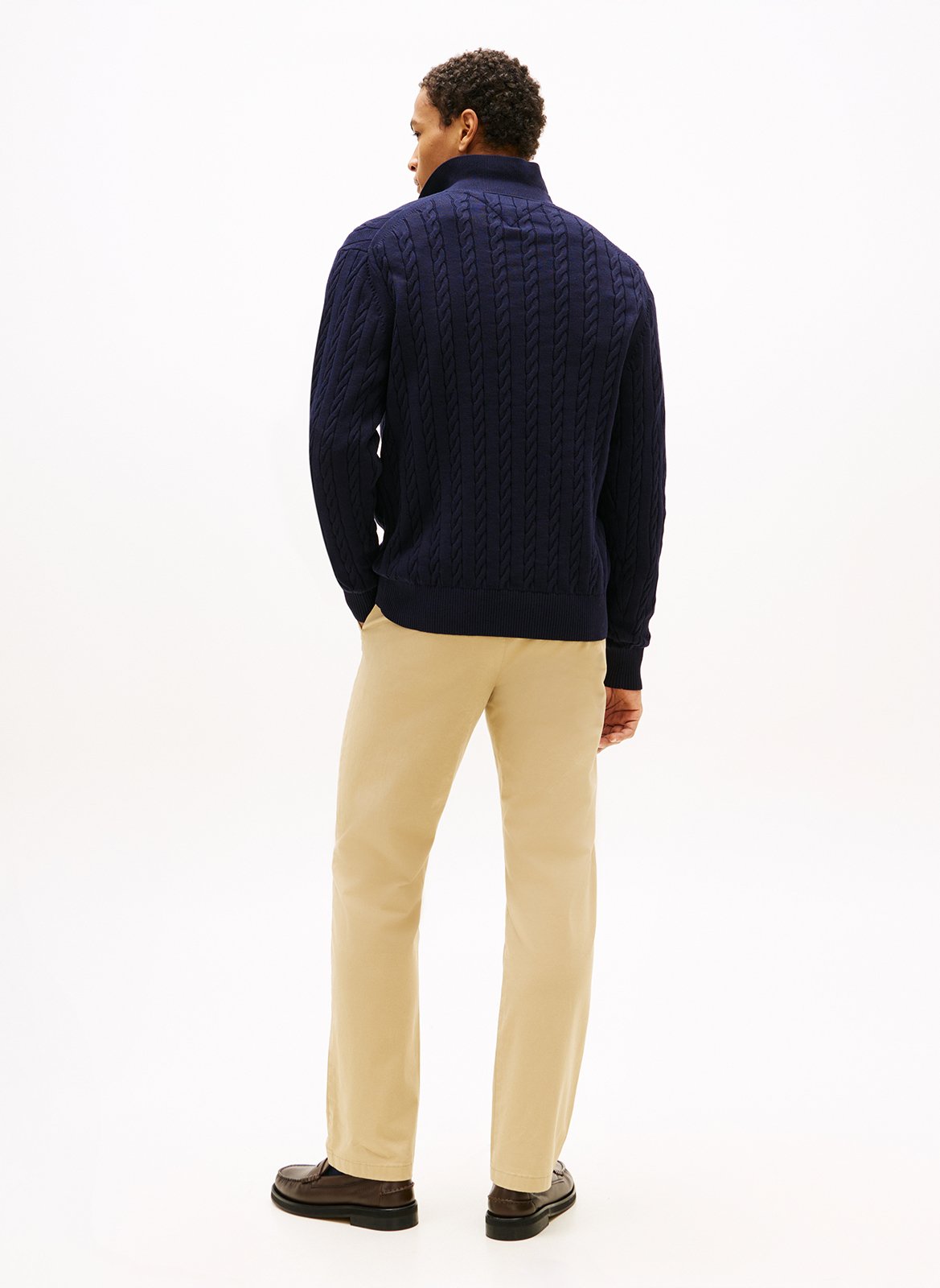 Jersey de corte regular en algodón orgánico. TOMMY HILFIGER Azul