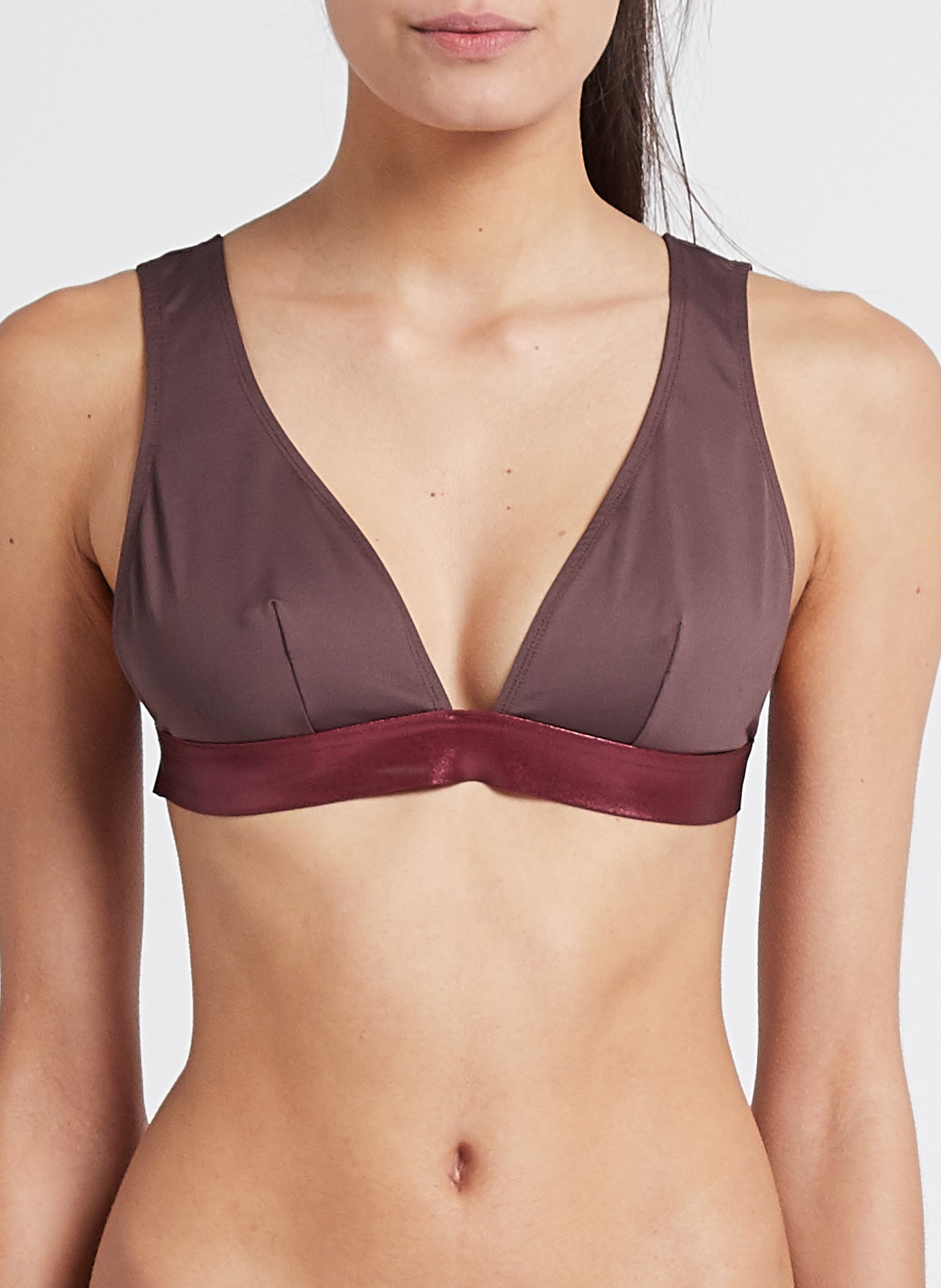 Brassière triangle  ALBERTINE Marron