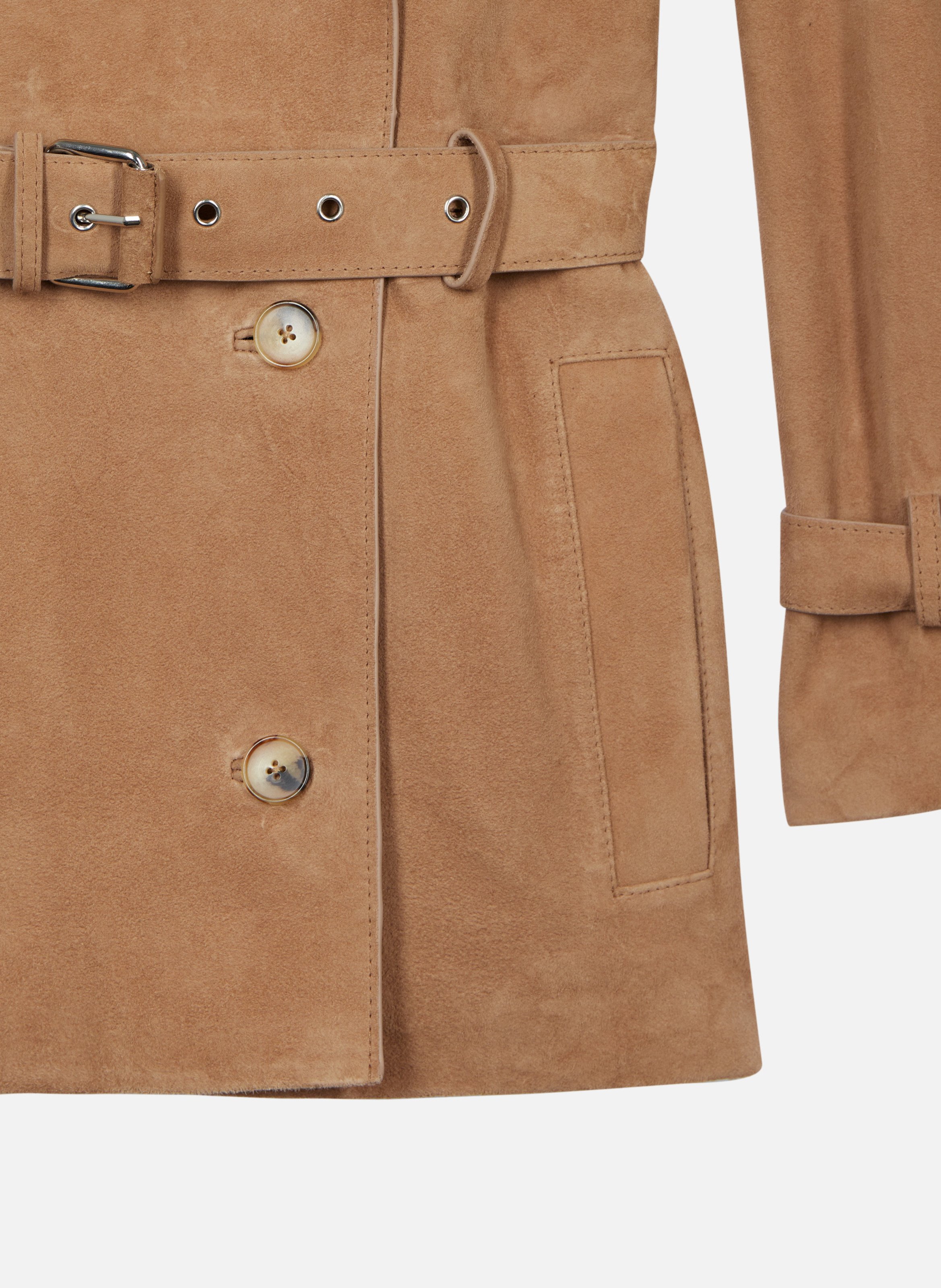 Bengale suede zipped jacket THE KOOPLES Beige