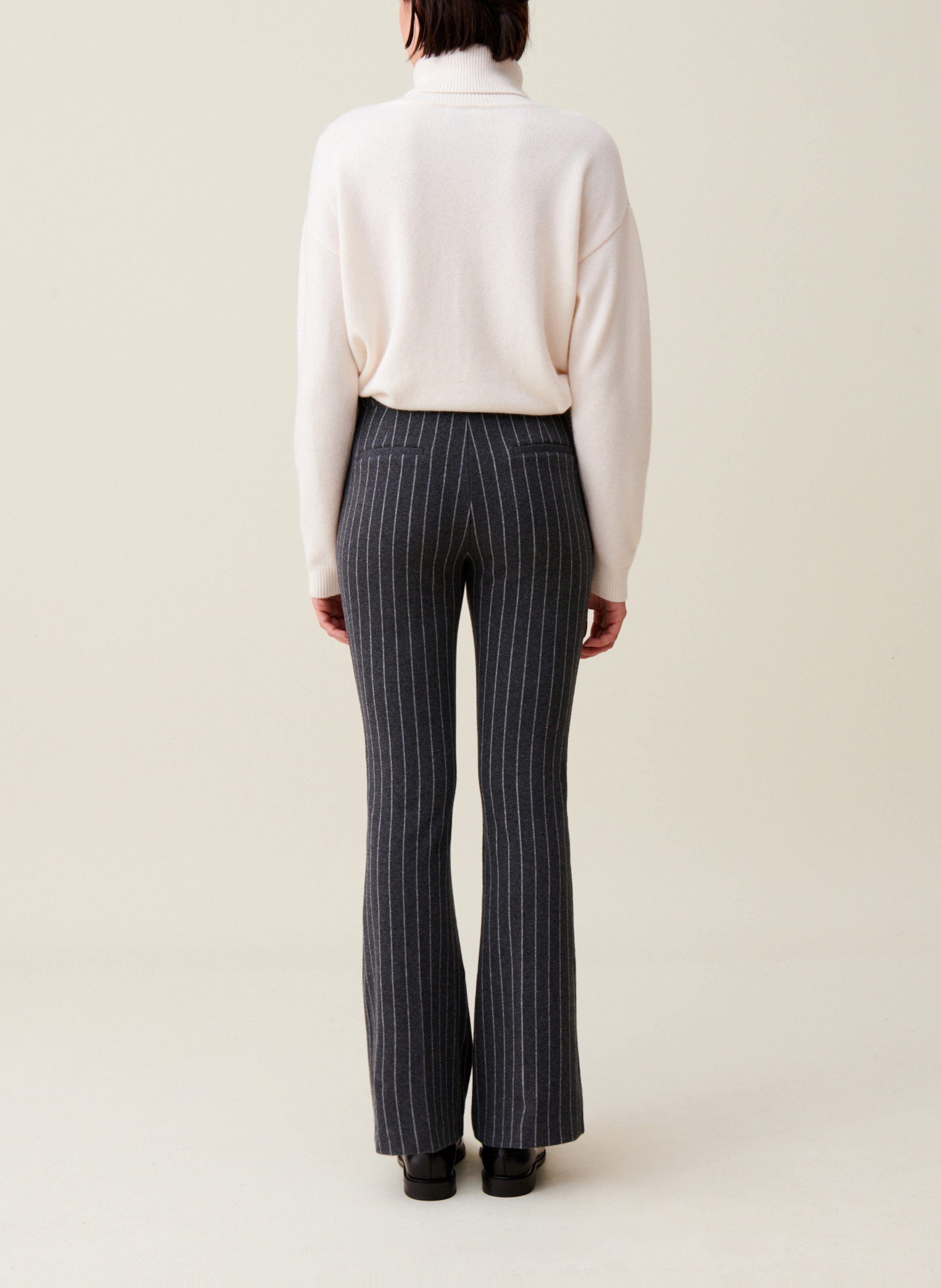Striped flare pants in blended cotton CLAUDIE PIERLOT Multicolored