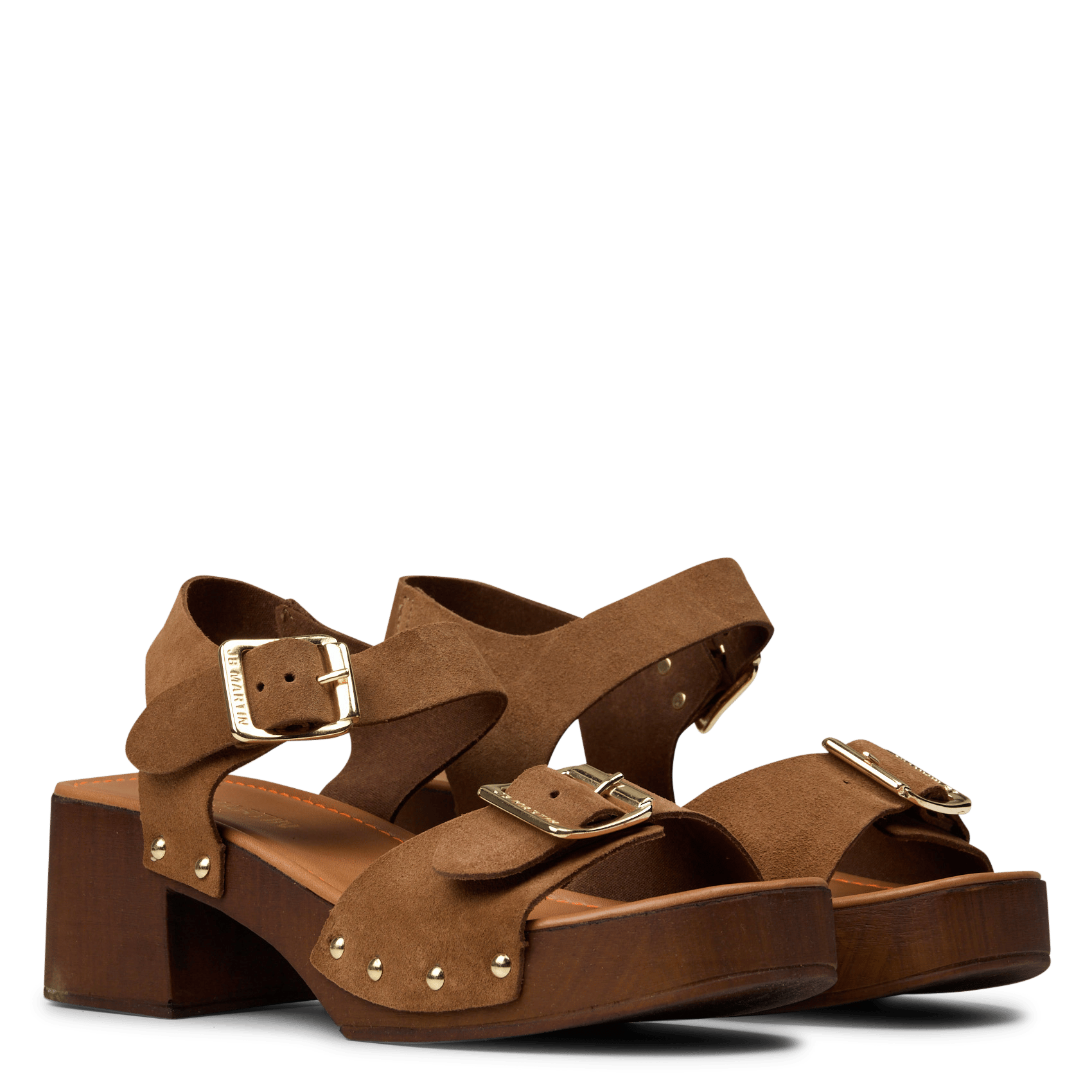Sandalen aus Veloursleder, mit Absatz JB MARTIN Beige