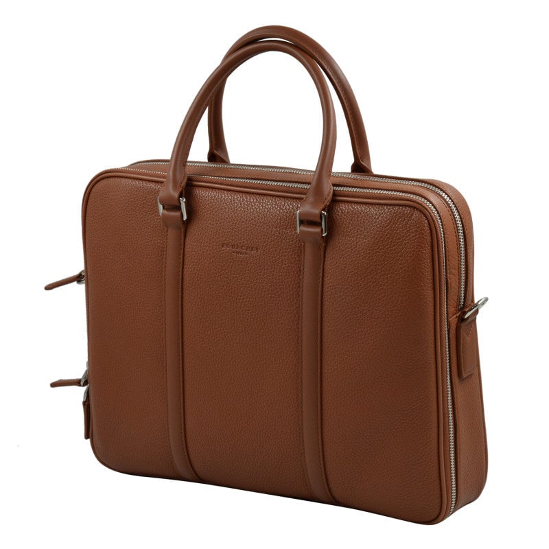 Leather document holder Brown