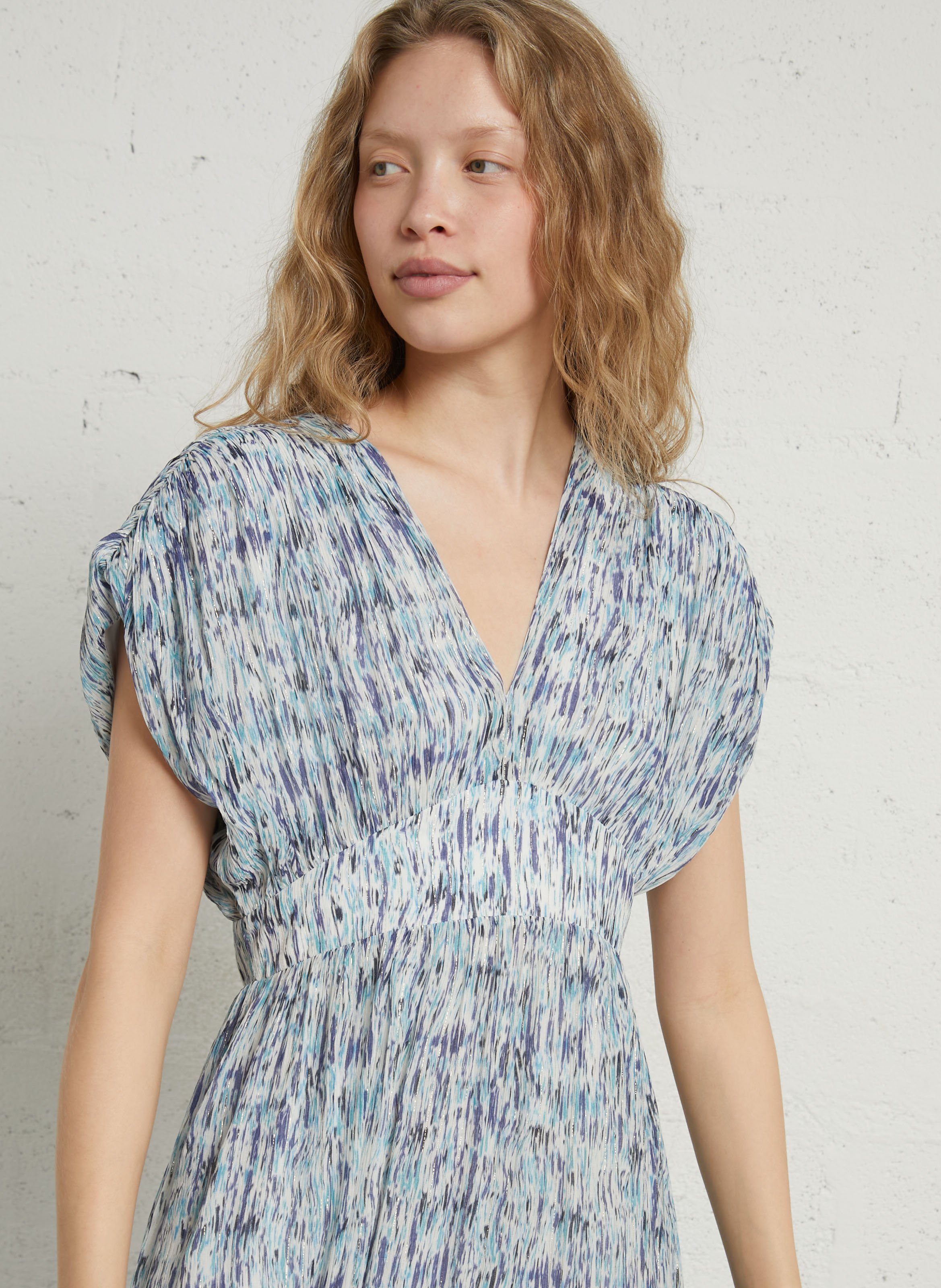 Robe longue imprimée MAISON 123 Prune