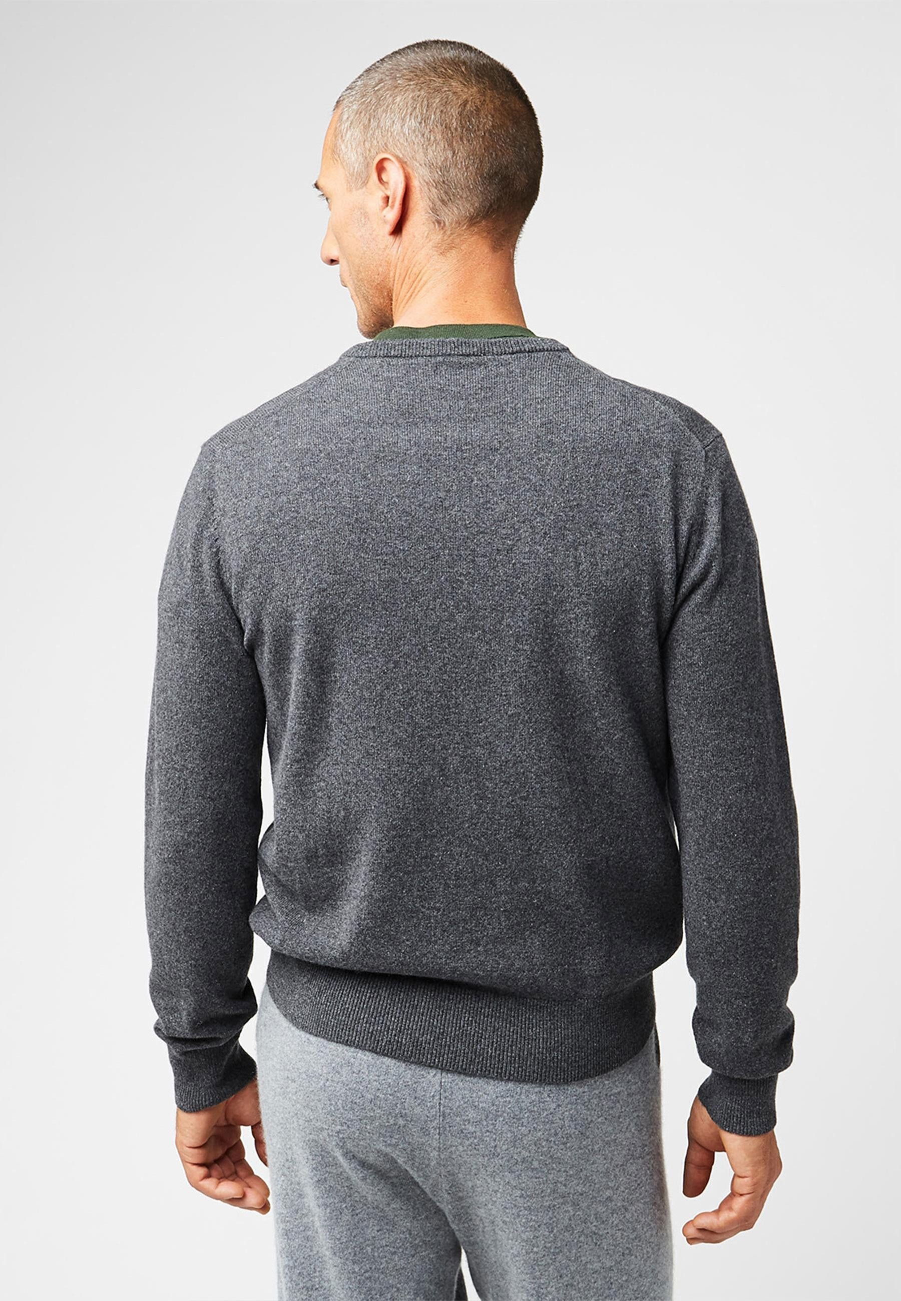 Pull homme col v cachemire RODIER Gris