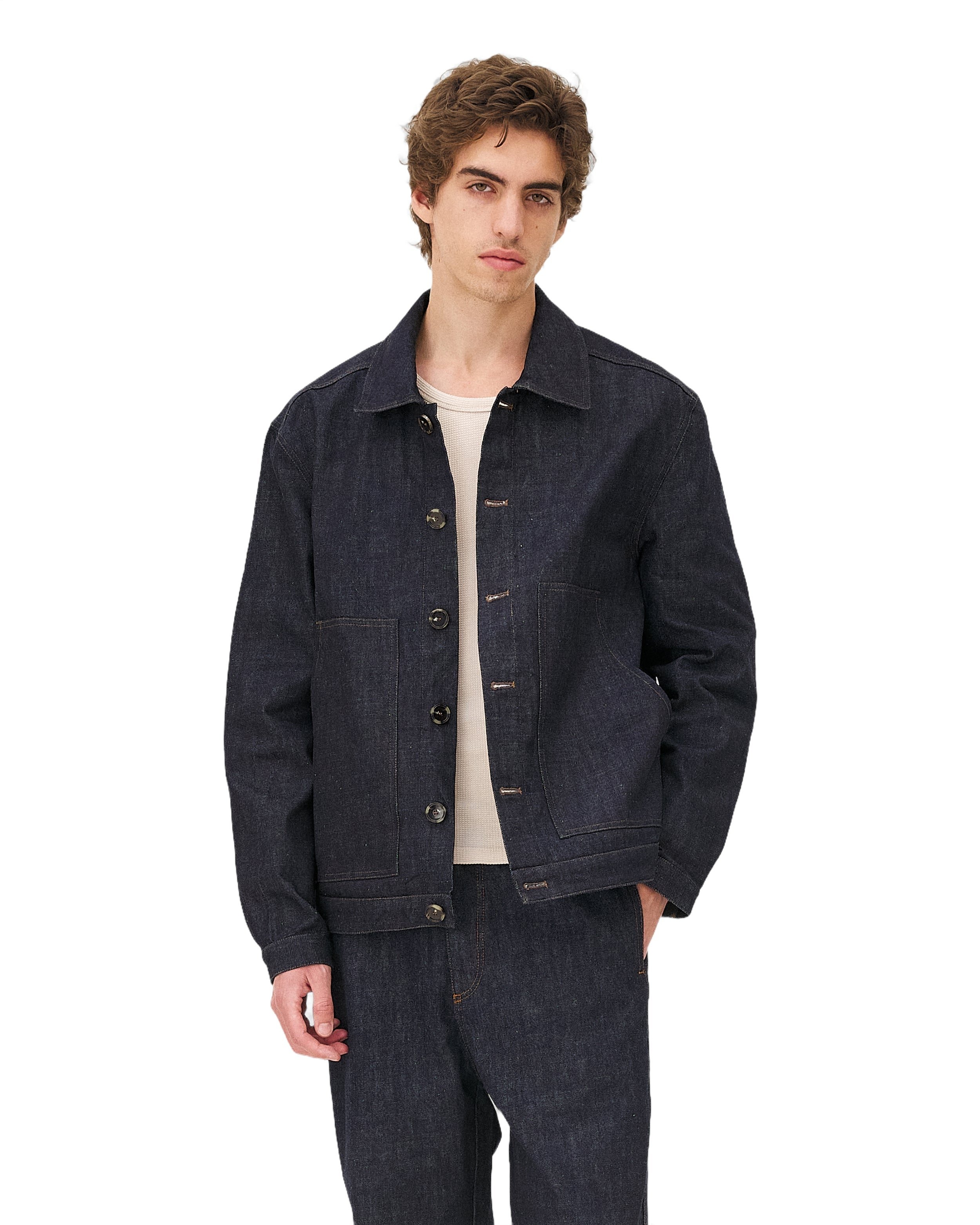 Workwear boxy jacket in Arizona Indigo Noyoco Purple