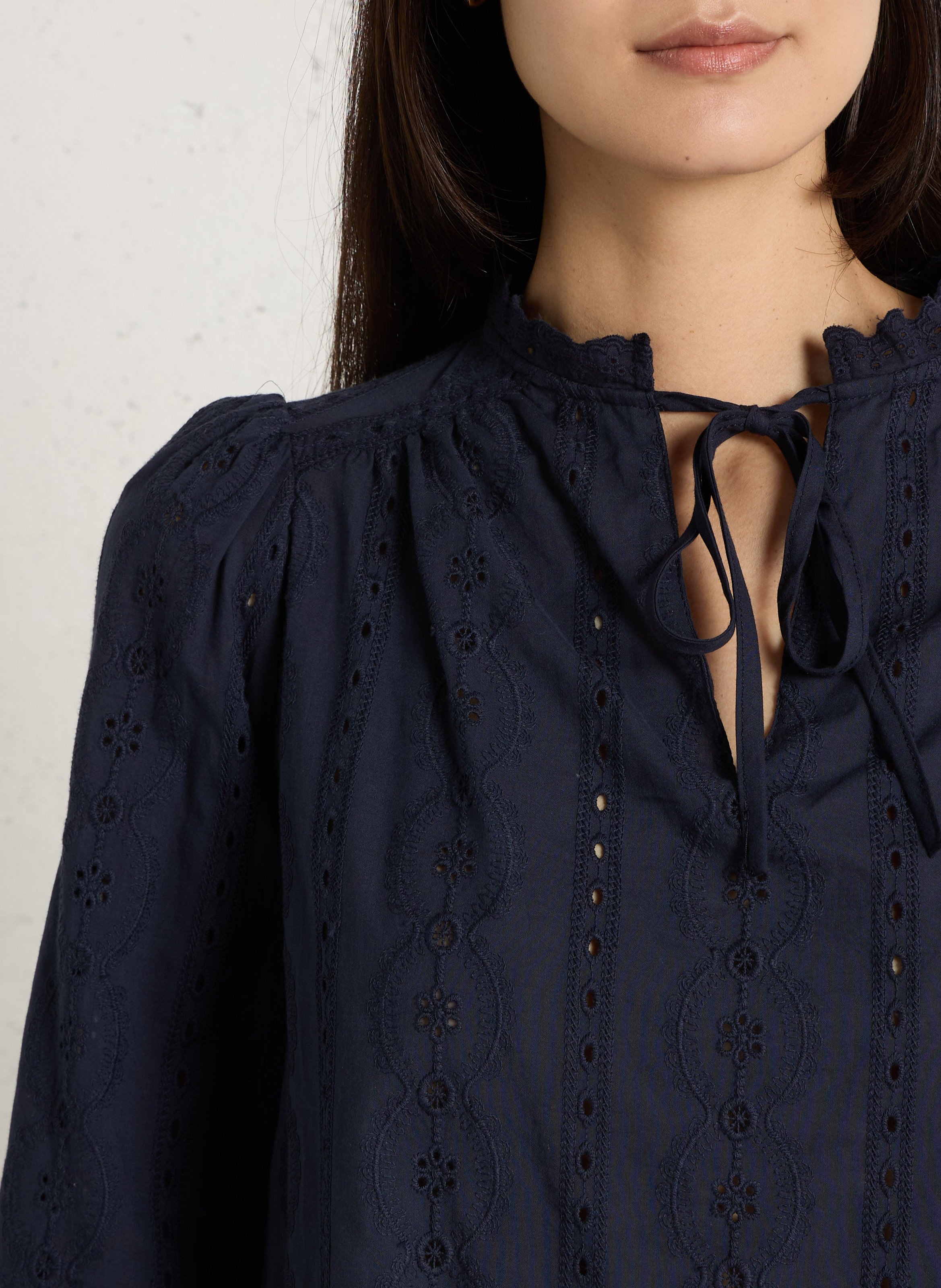 Bluse mit Henley-Ausschnitt SUD EXPRESS Blau