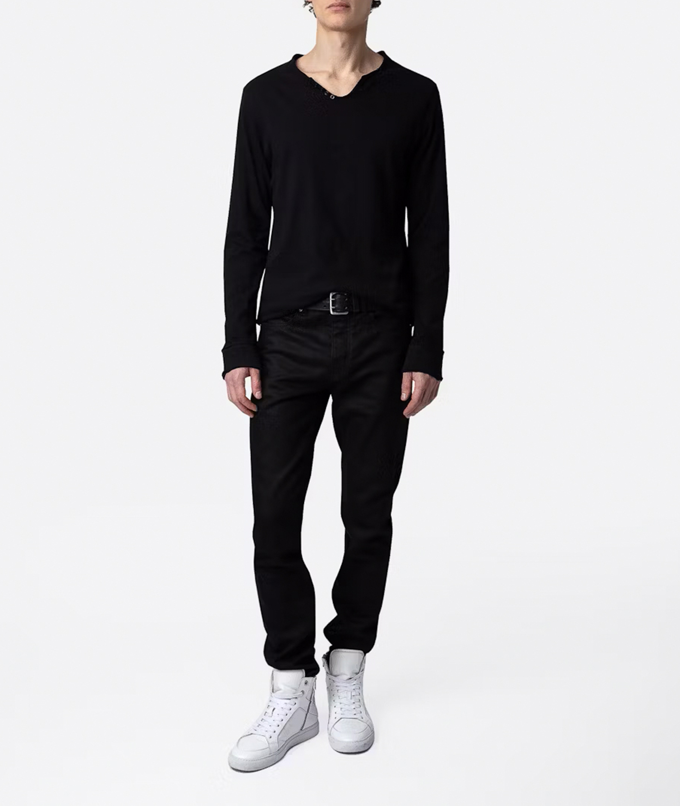 Tes-shirt droit en coton bio ZADIG&VOLTAIRE Noir