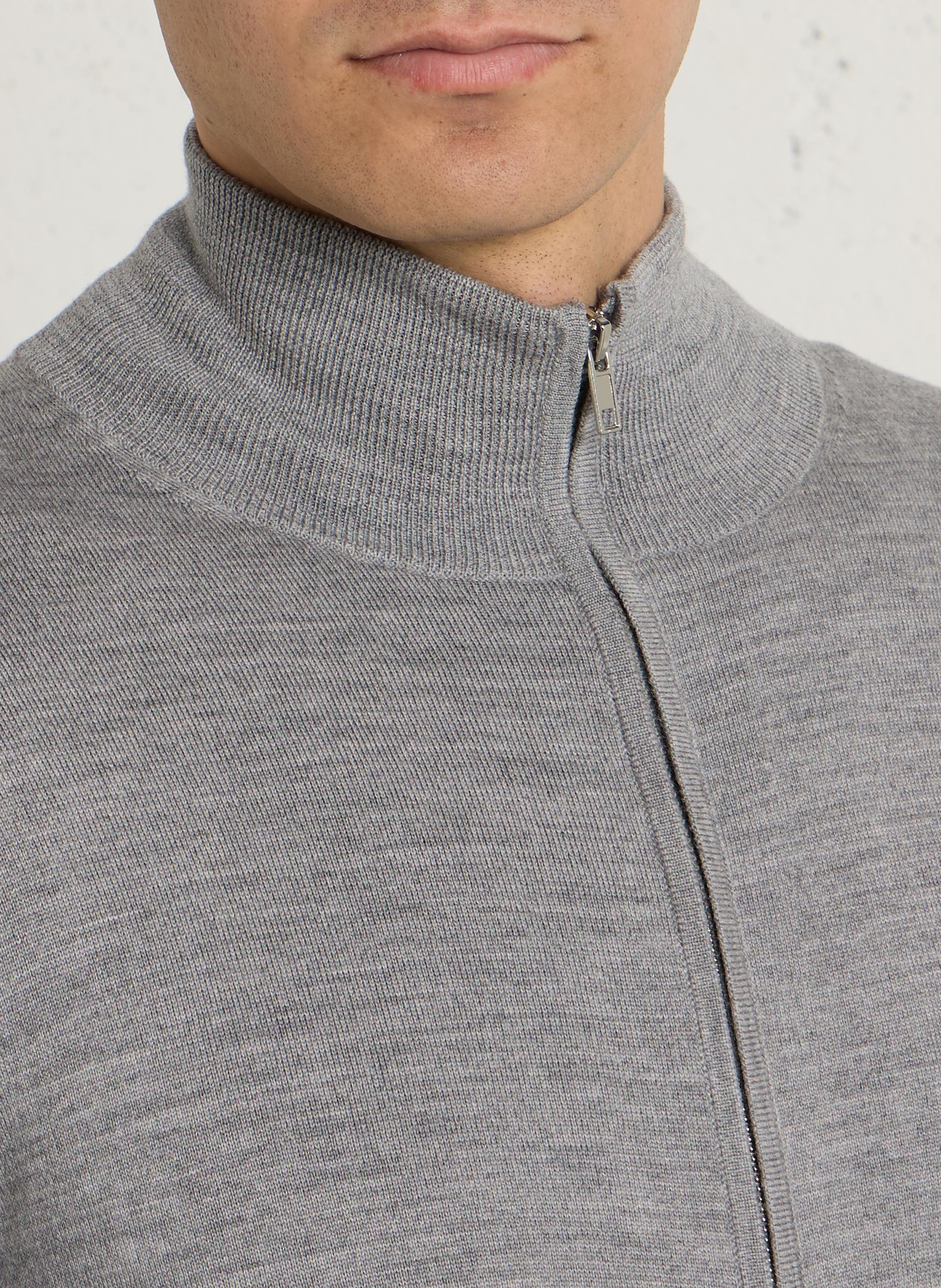 Merino wool cardigan AU PRINTEMPS PARIS Grey